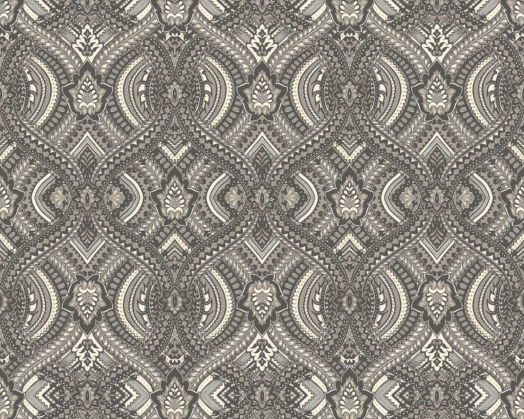 ogee-black-peel-and-stick-wallpaper-york-wallcoverings-hwa1035pu - York Wallcoverings Wallpaper
