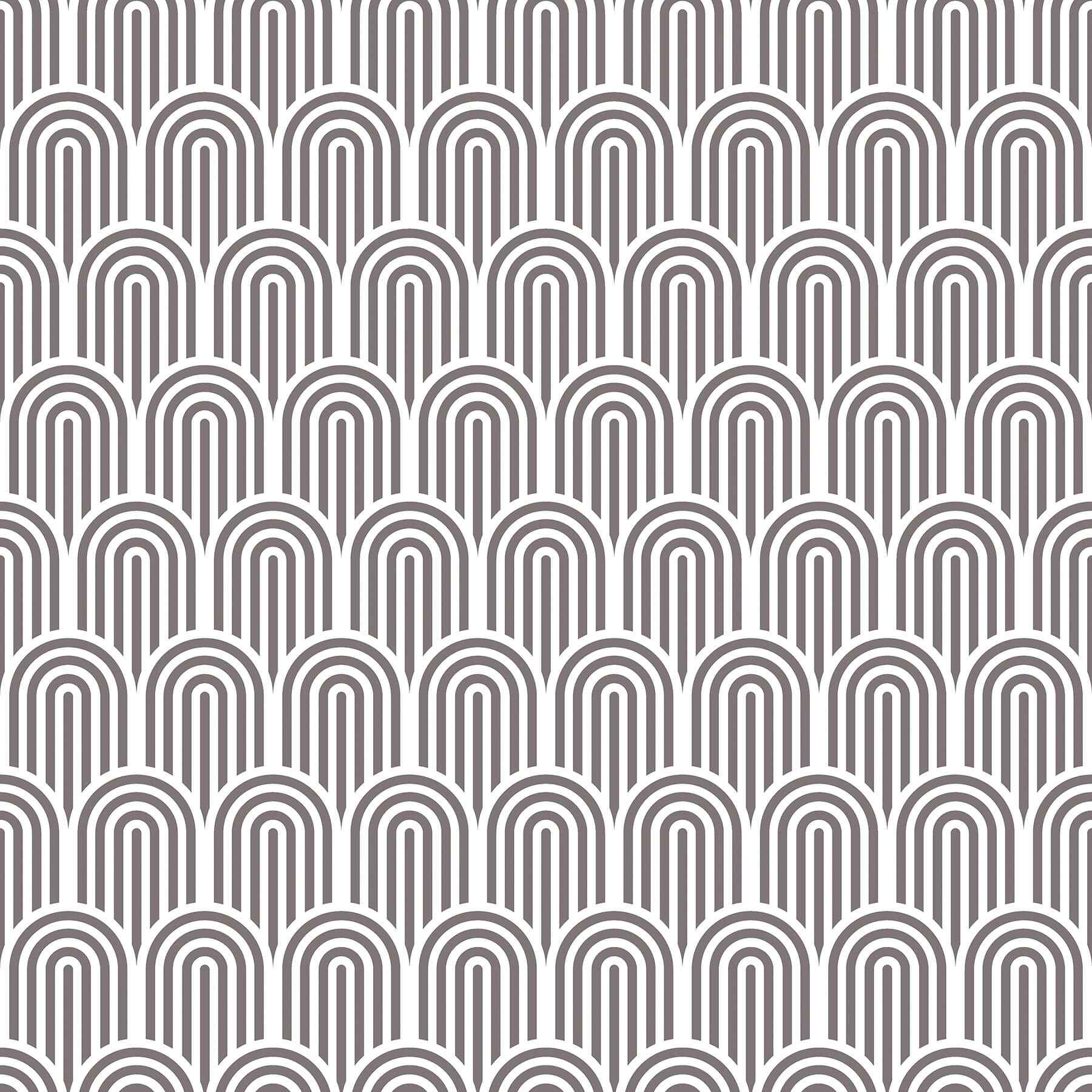 Retro Arch Black Peel & Stick Wallpaper - York Wallcoverings - HWA1067PU