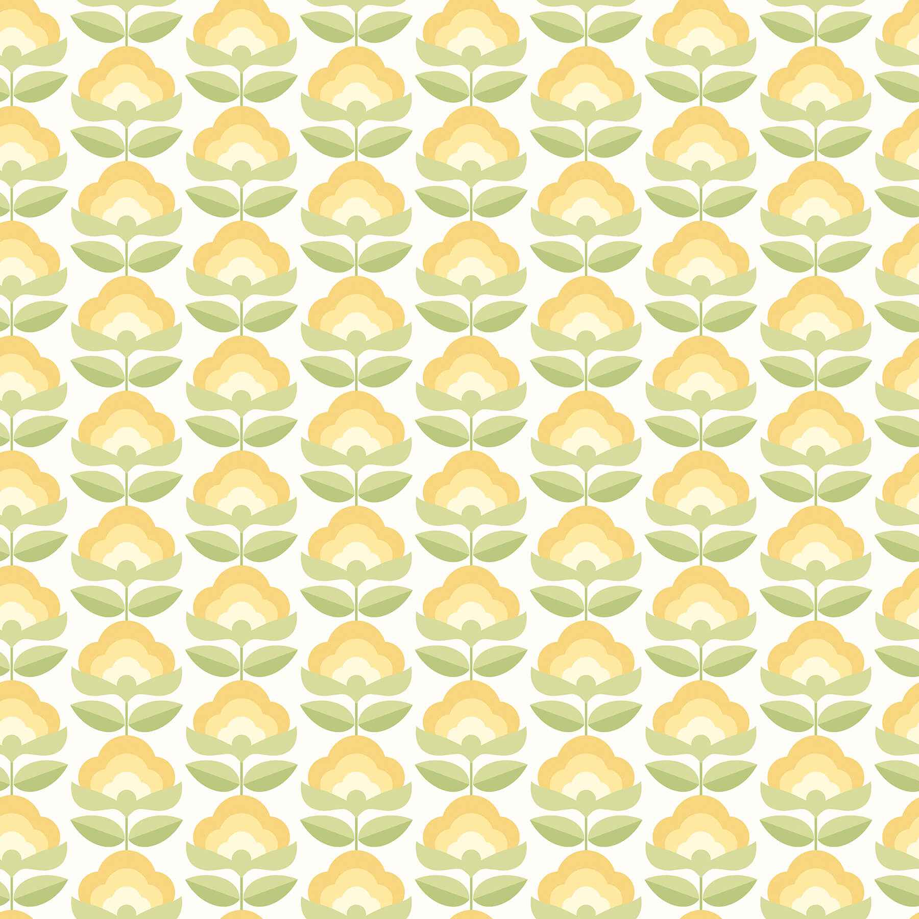 Retro Flower Sunshine Peel and Stick Wallpaper - York Wallcoverings - HWA1170PU - York Wallcoverings Wallpaper