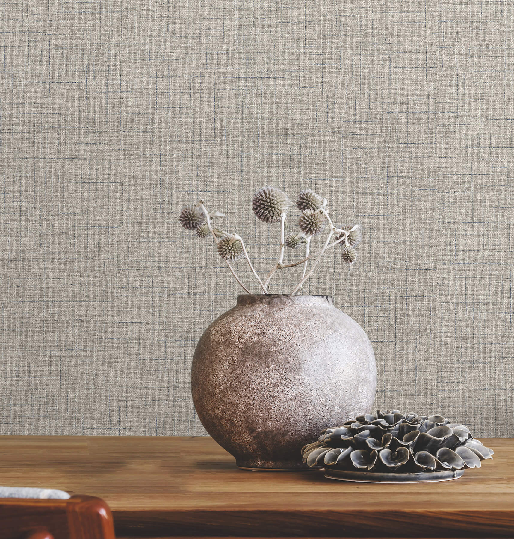 leon-olive-faux-fabric-wallpaper-york-wallcoverings-4207-5414 - York Wallcoverings Wallpaper