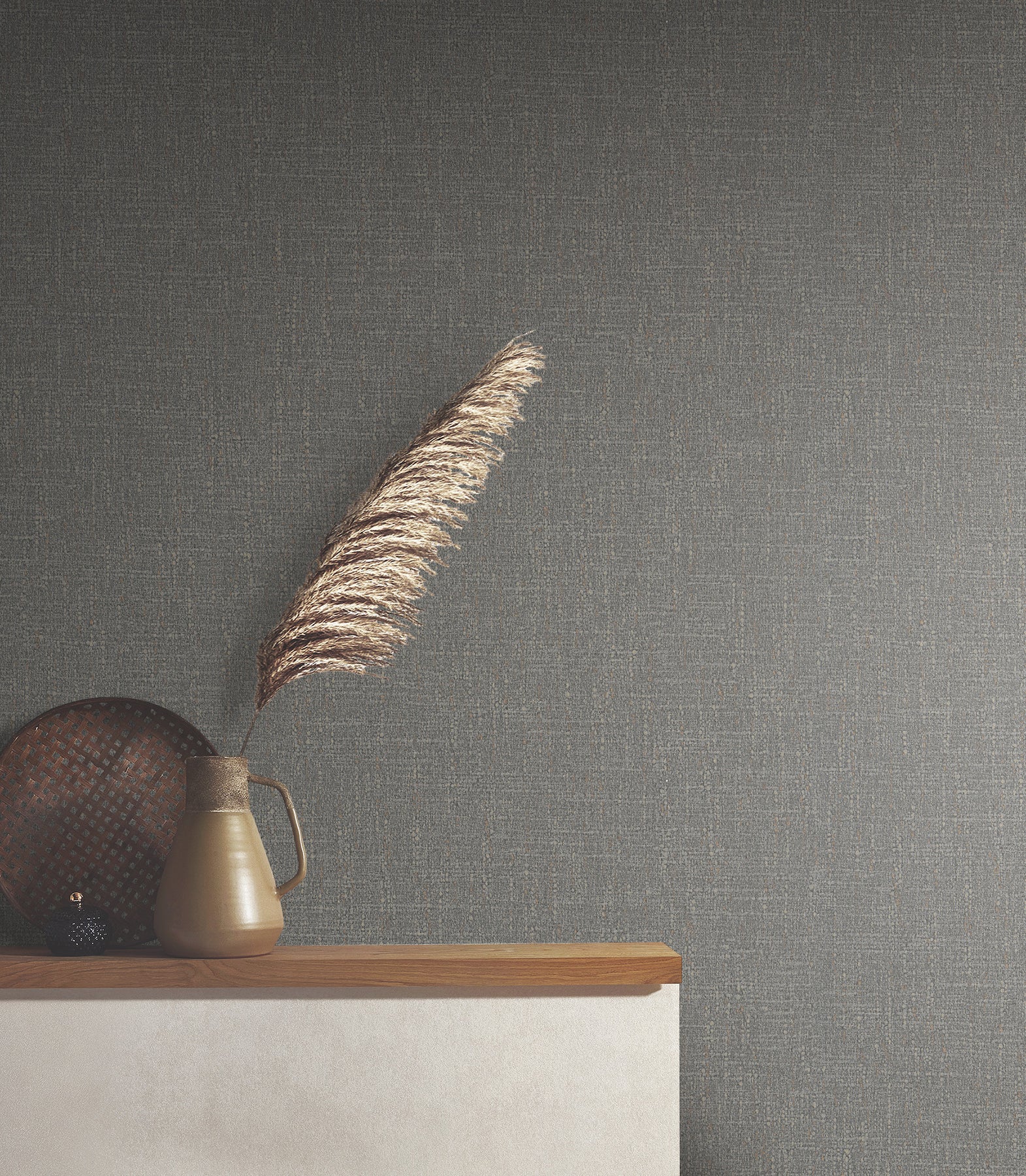 highland-tweed-charcoal-faux-fabric-wallpaper-york-wallcoverings-ma34916