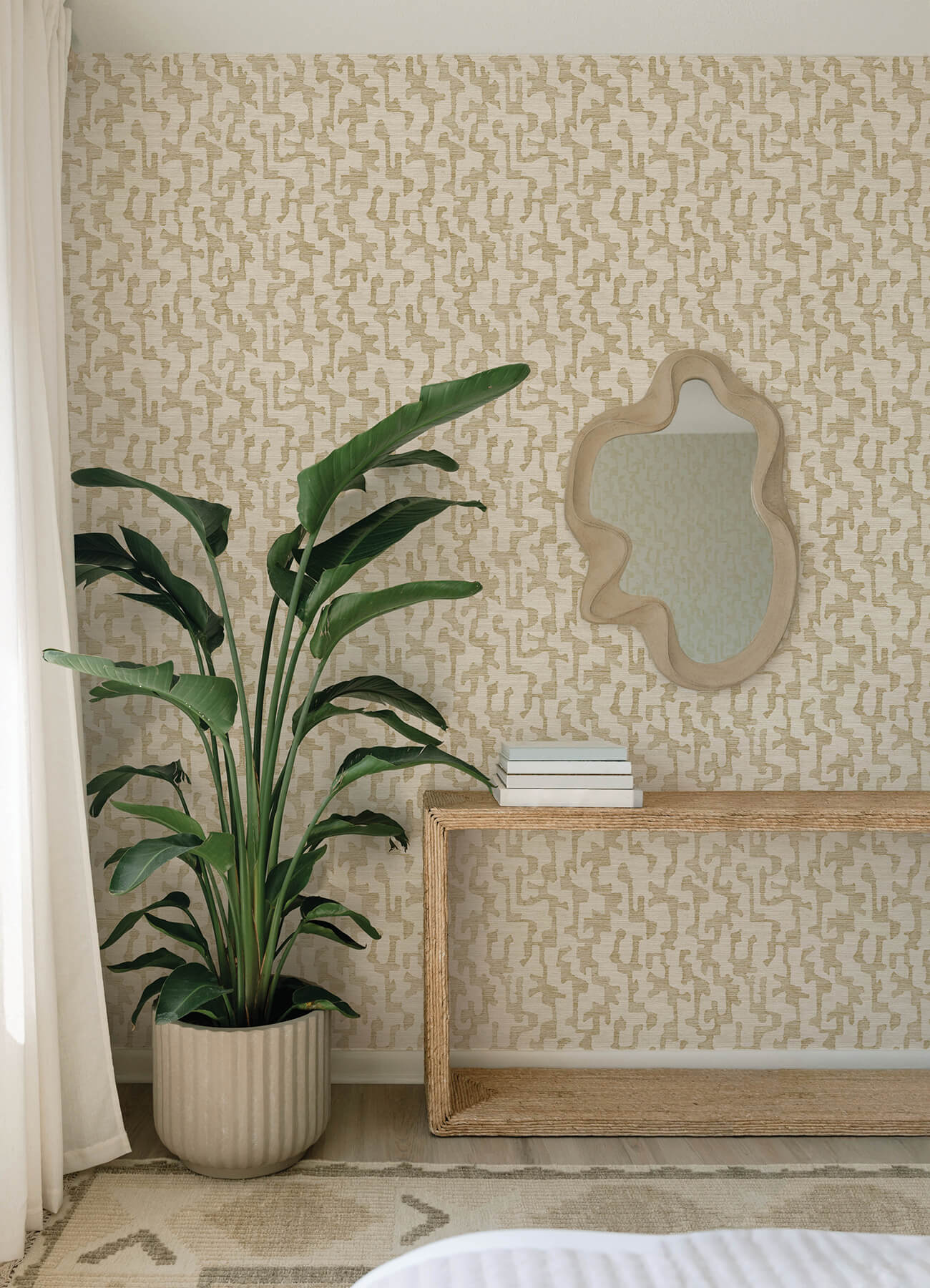 cipher-chestnut-geometric-faux-grasscloth-wallpaper-york-wallcoverings-4177-27700 - York Wallcoverings Wallpaper