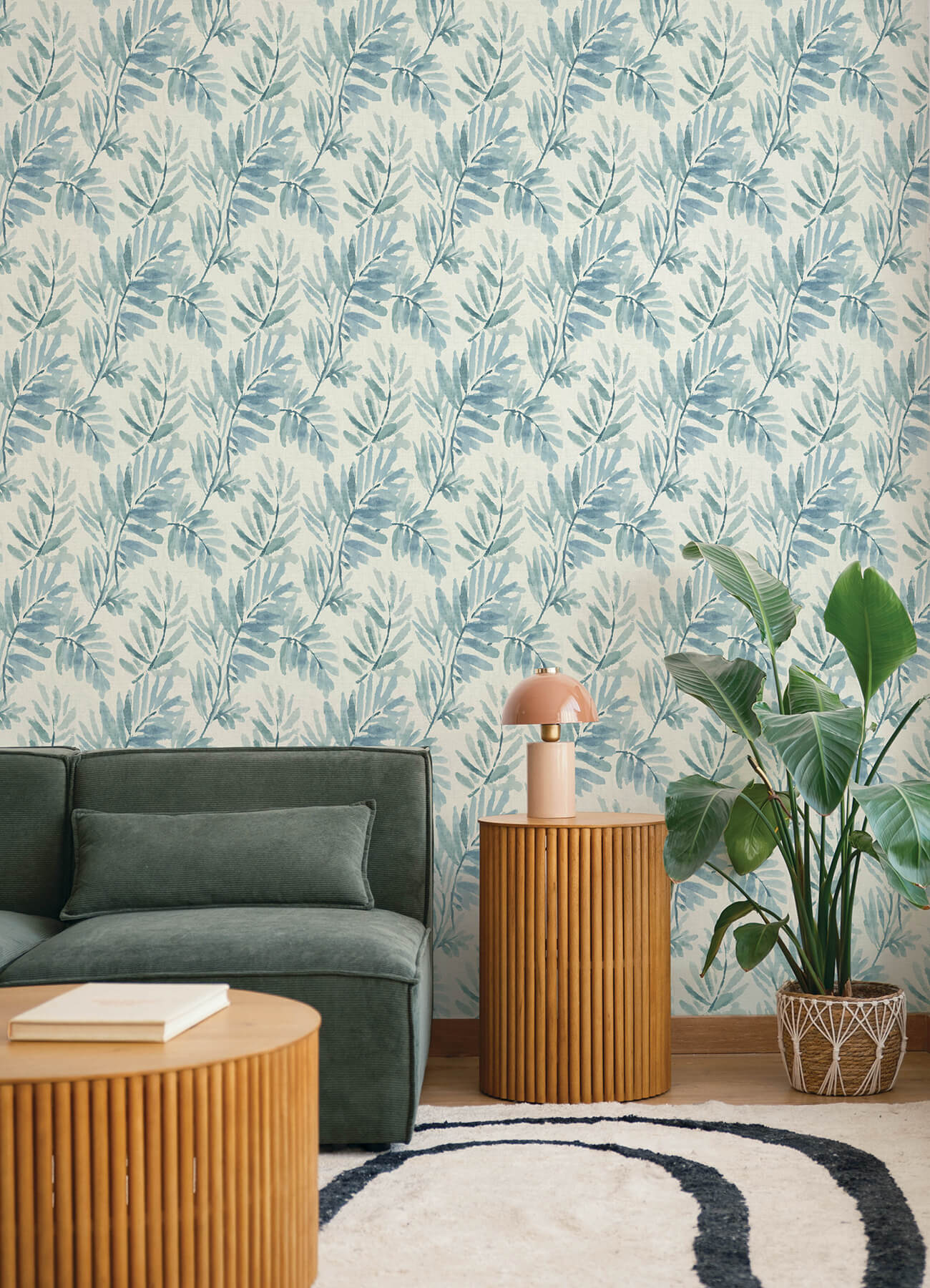 serenade-blue-ferns-wallpaper-york-wallcoverings-4177-27743 - York Wallcoverings Papel pintado
