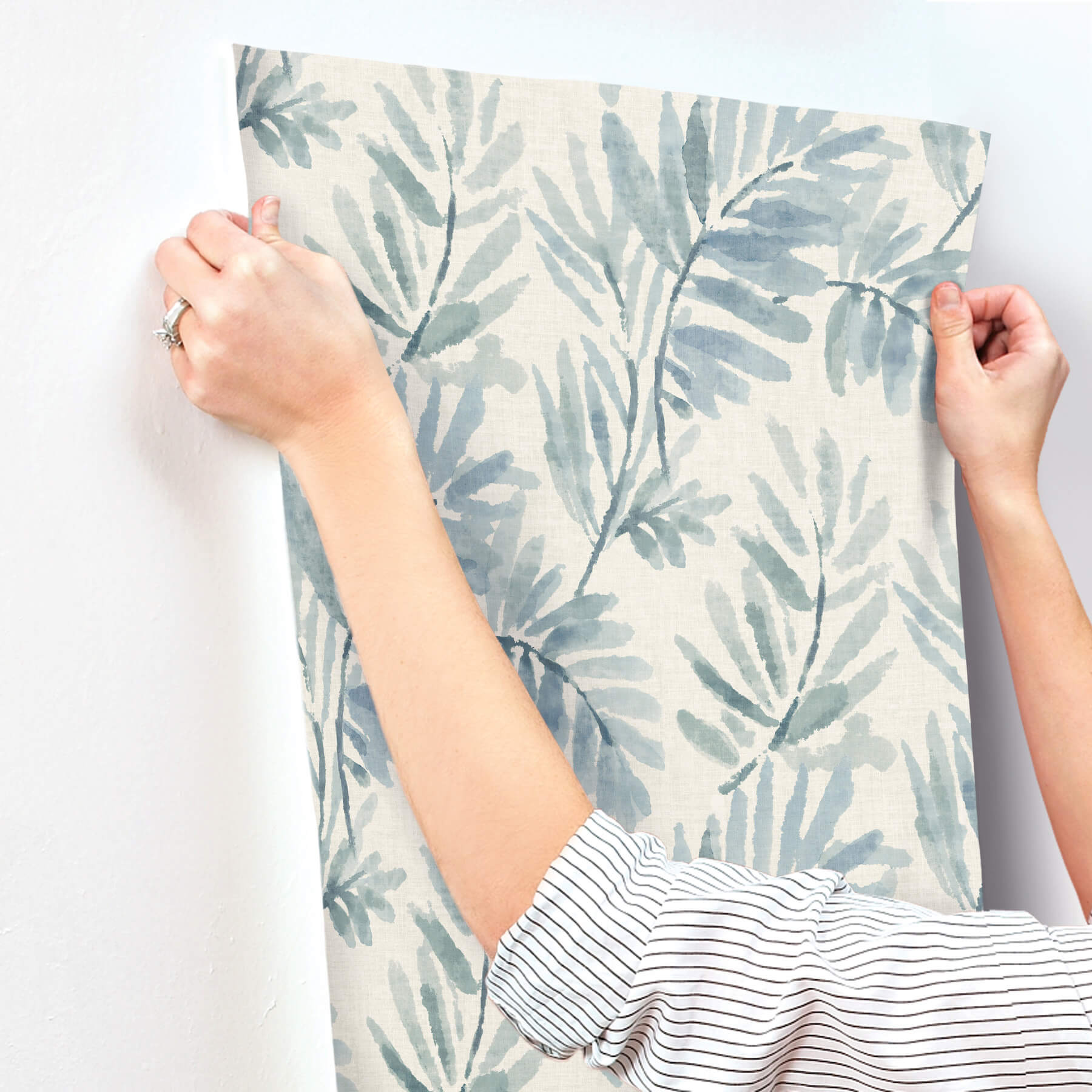 serenade-blue-ferns-wallpaper-york-wallcoverings-4177-27743 - York Wallcoverings Papel pintado