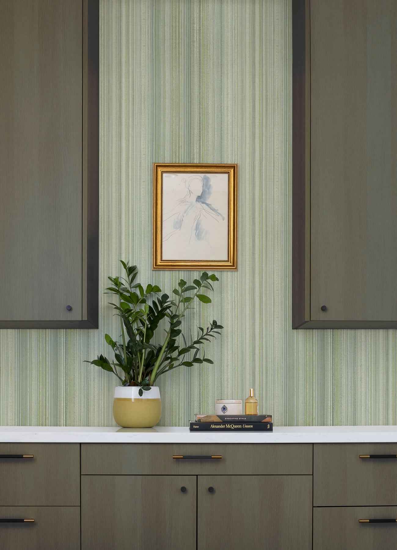 Elan Sea Green Ombre Stripe Wallpaper - York Wallcoverings - 4177-27746