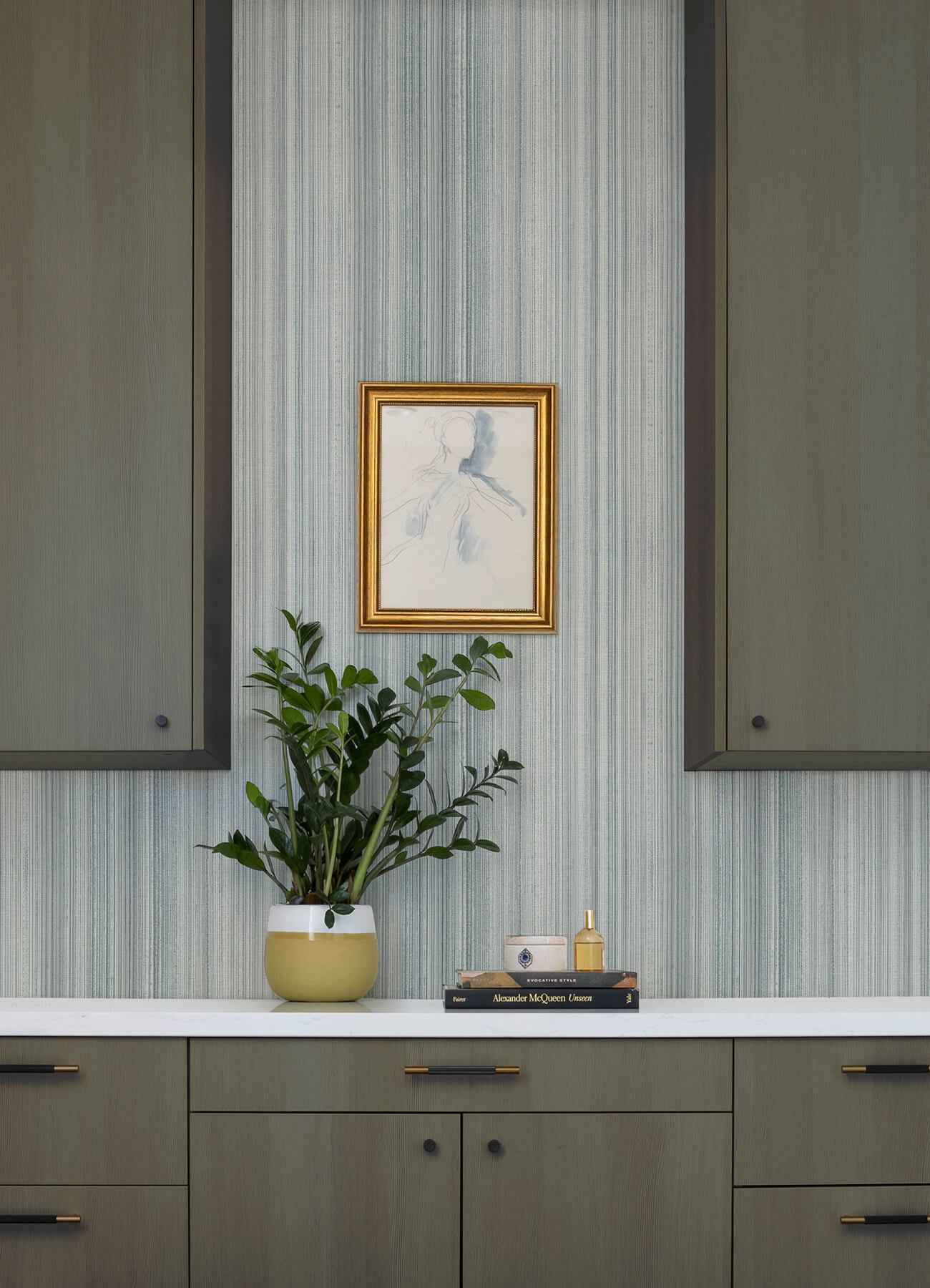 Elan Blue Ombre Stripe Wallpaper - York Wallcoverings - 4177-27748