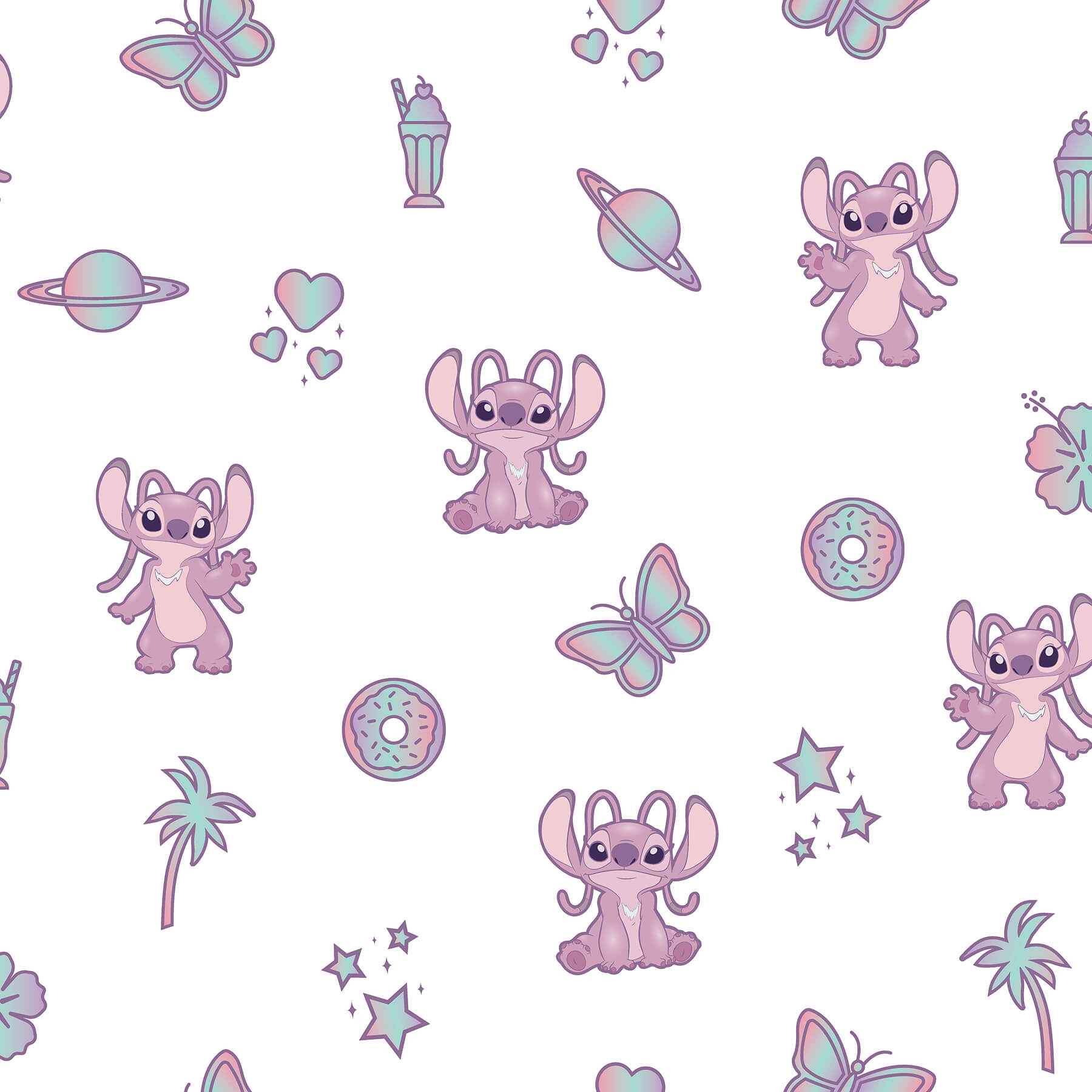 Disney Lilo & Stitch Angel Pink Peel an - York Wallcoverings - RMWS1347