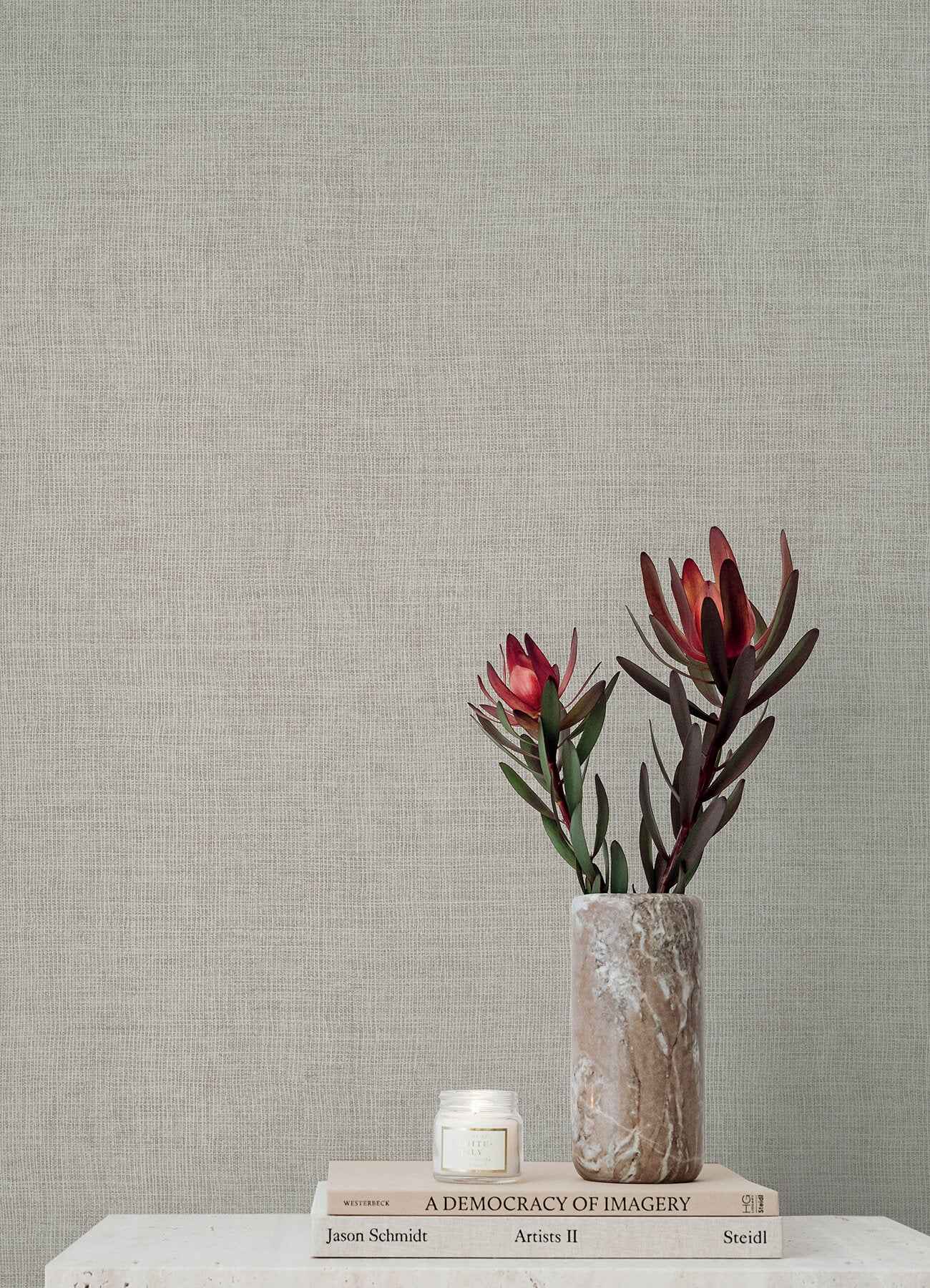 Alba Beige Open Weave Wallpaper - York Wallcoverings - 4193-7403