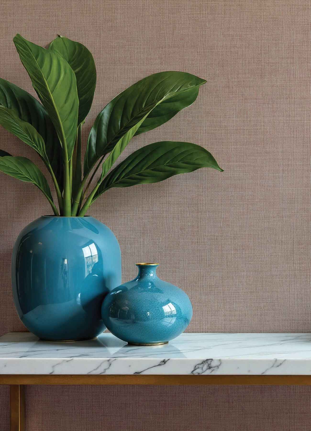 Alba Rose Open Weave Wallpaper - York Wallcoverings - 4193-7407 - York Wallcoverings Wallpaper