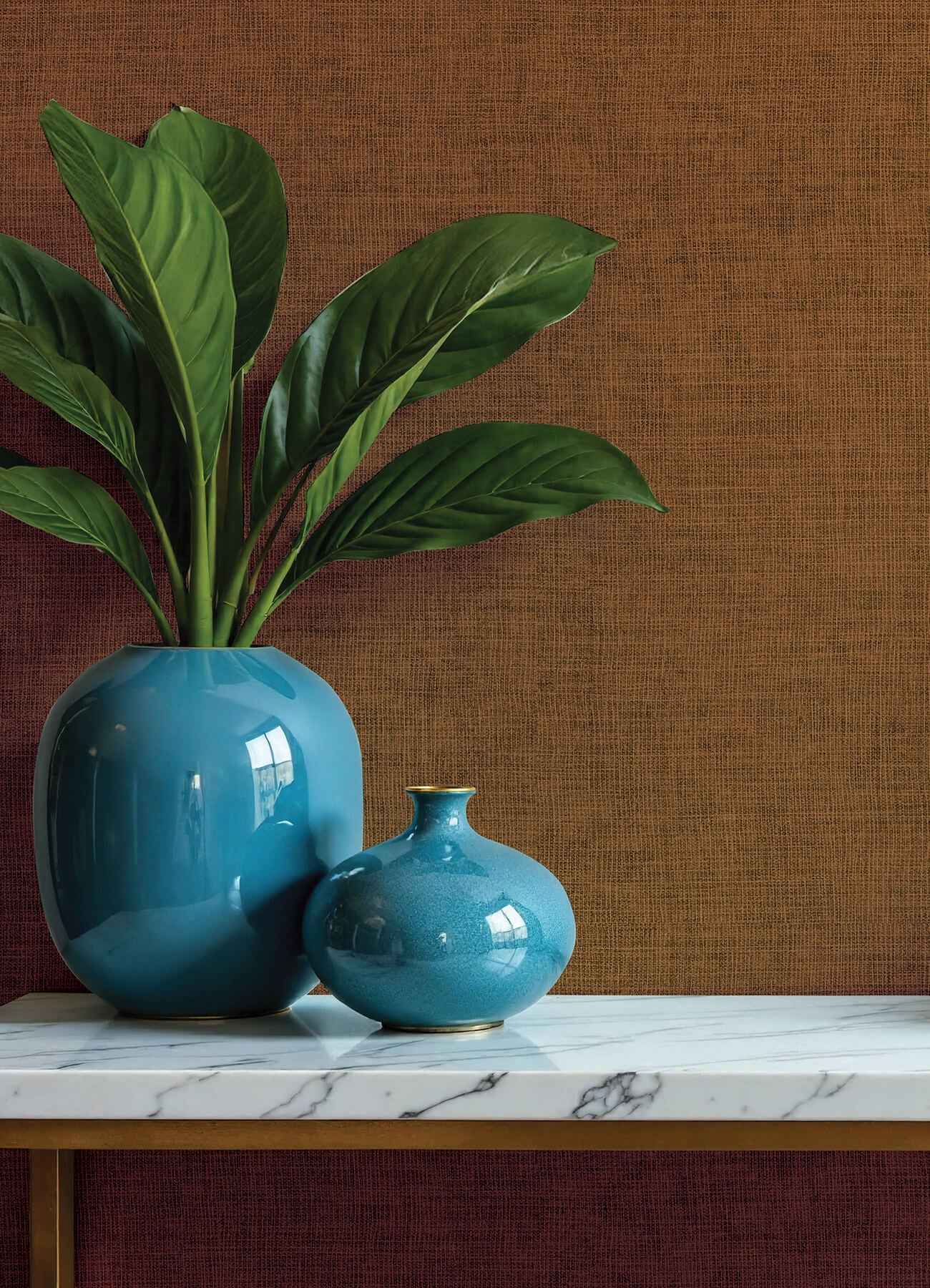 Alba Copper Open Weave Wallpaper - York Wallcoverings - 4193-7409 - York Wallcoverings Papel pintado