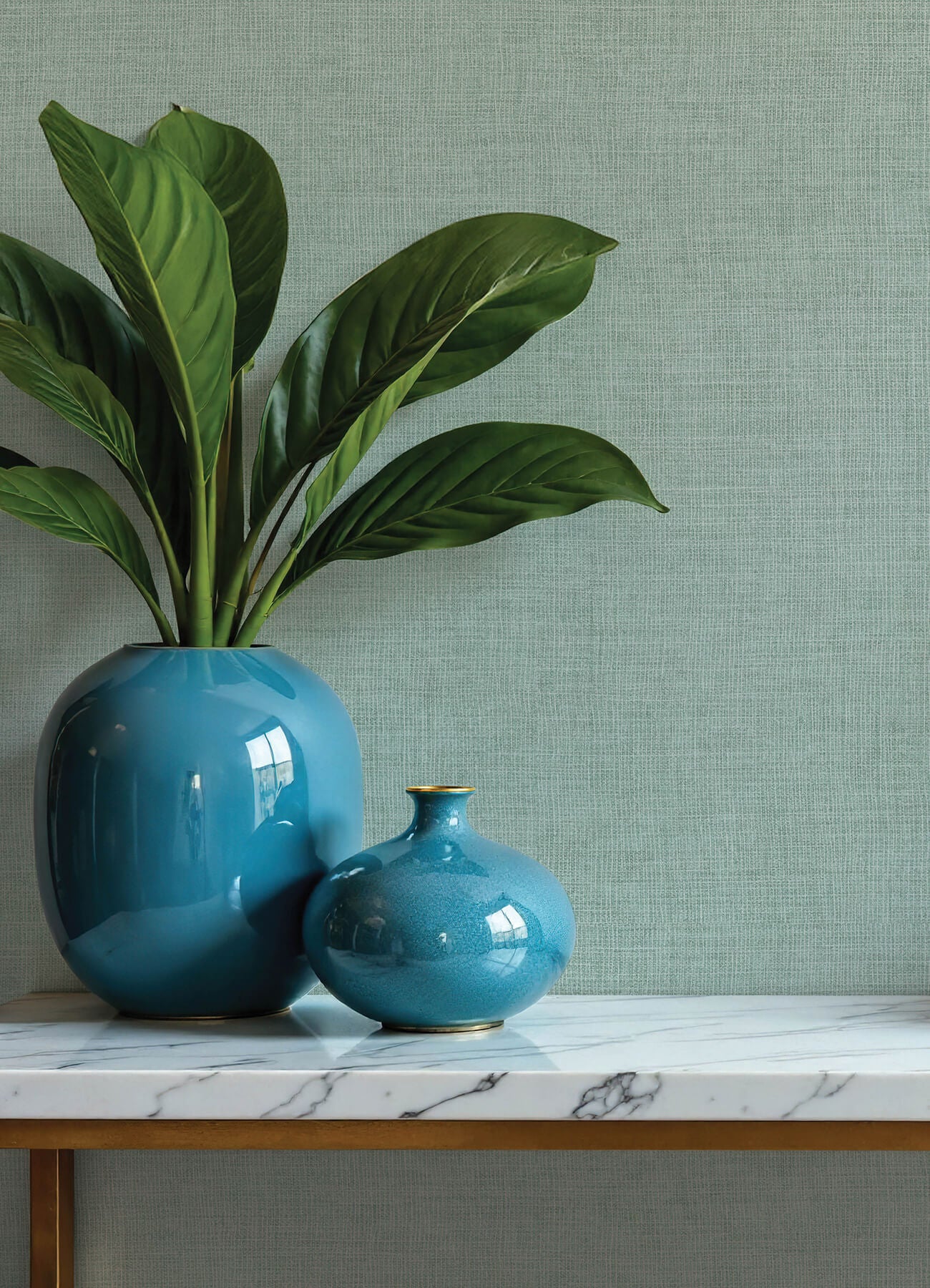 alba-light-blue-open-weave-wallpaper-york-wallcoverings-4193-7410 - York Wallcoverings Papel pintado