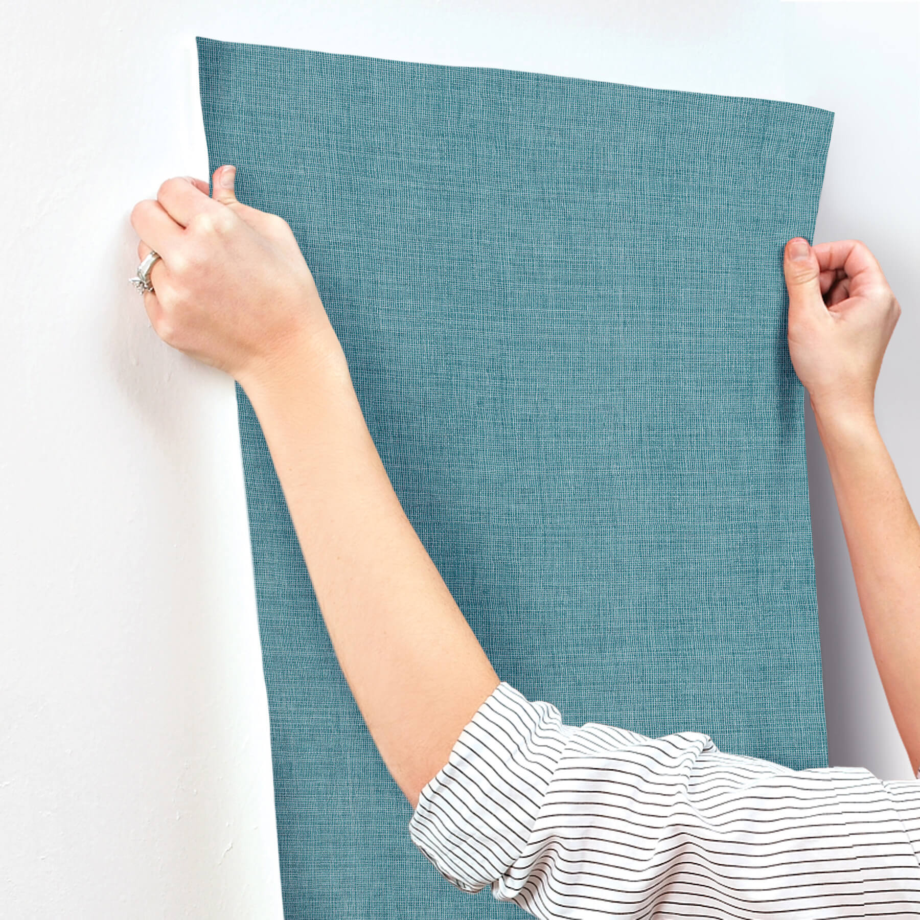 alba-turquoise-open-weave-wallpaper-york-wallcoverings-4193-7412 - York Wallcoverings Wallpaper