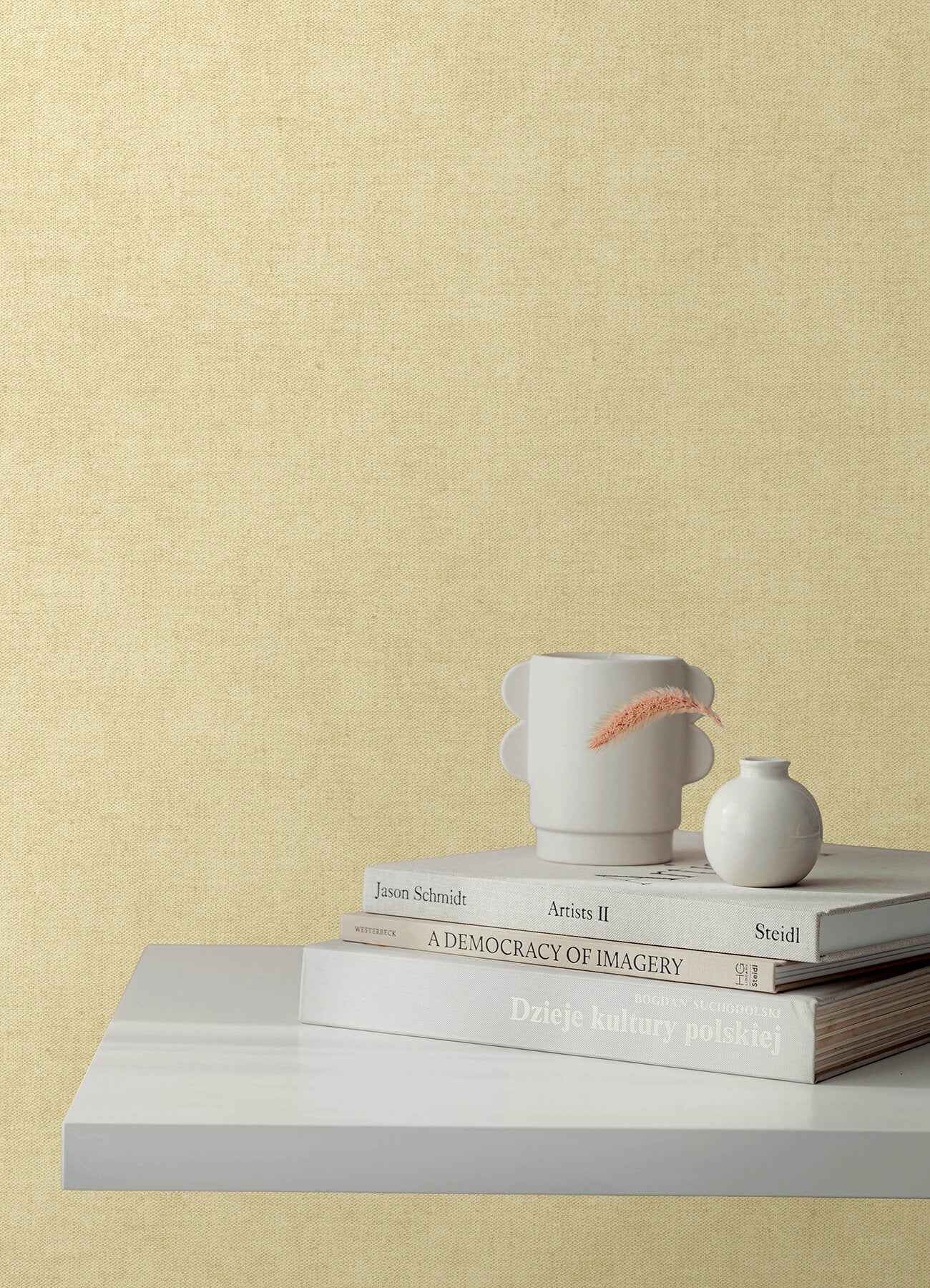 Nuovo Ivory Faux Linen Wallpaper - York Wallcoverings - 4193-7421