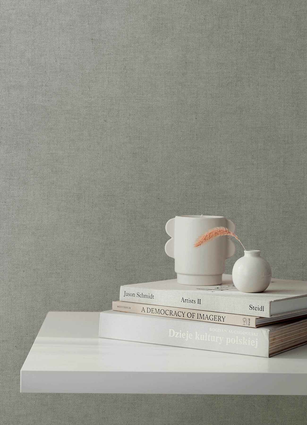 Nuovo Grey Faux Linen Wallpaper - York Wallcoverings - 4193-7424