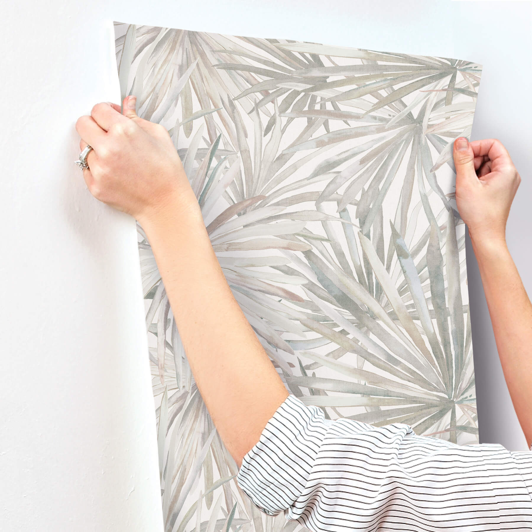 corifa-cream-palm-leaf-wallpaper-york-wallcoverings-4193-7450 - York Wallcoverings Wallpaper