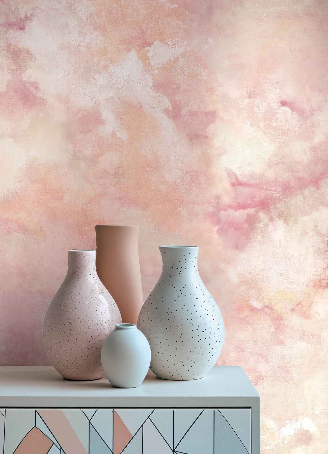 Aria Pink Abstract Wallpaper - York Wallcoverings - 4193-7461 - York Wallcoverings Wallpaper