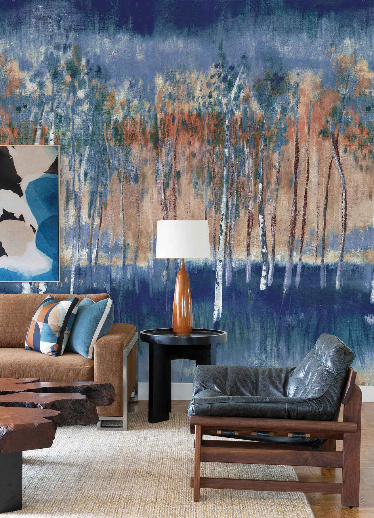 Primavera Dark Blue Wall Mural - York Wallcoverings - 4193-7472M - York Wallcoverings Wallpaper