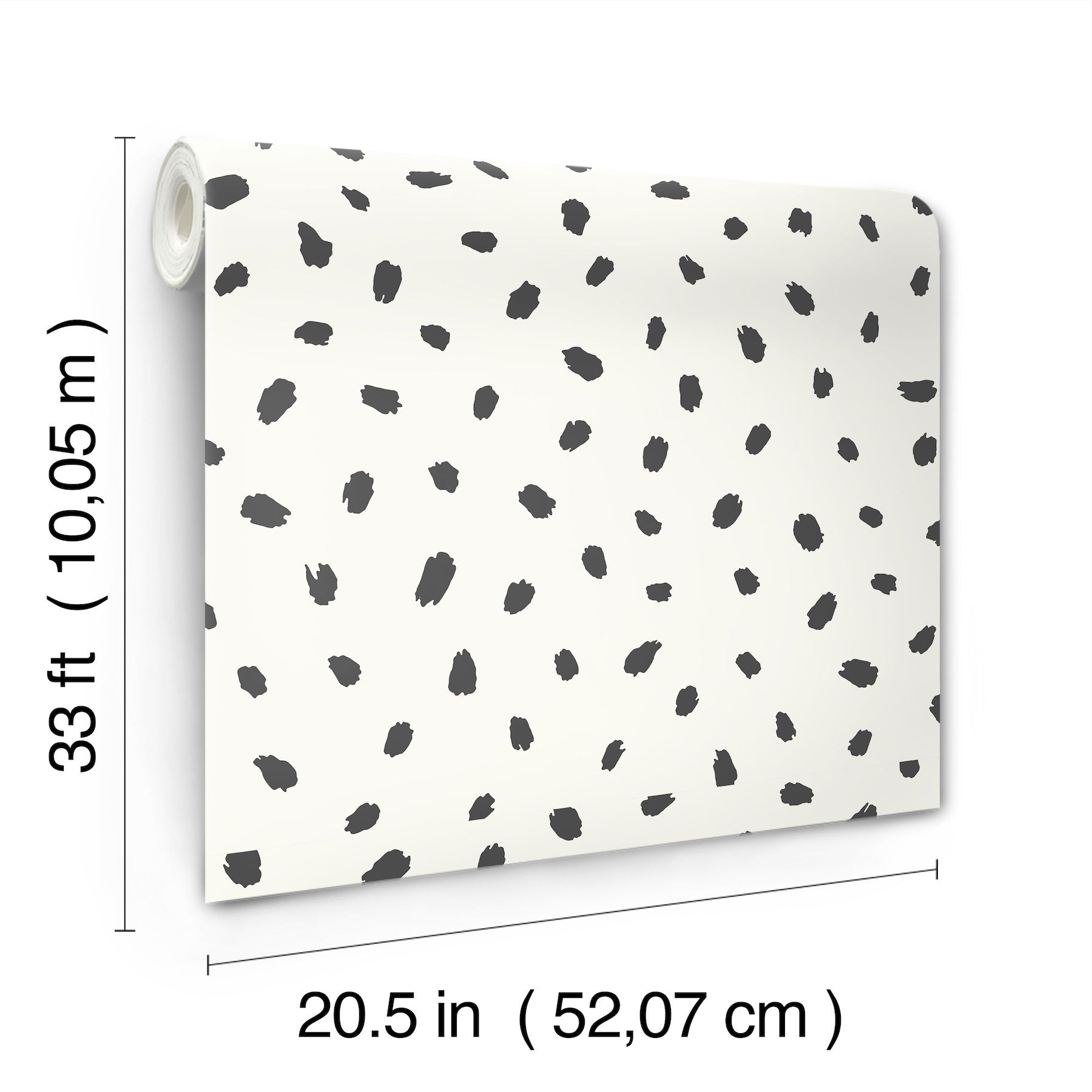 animal-spots-black-polka-dot-wallpaper-york-wallcoverings-4203-27542 - York Wallpaper Wallpaper