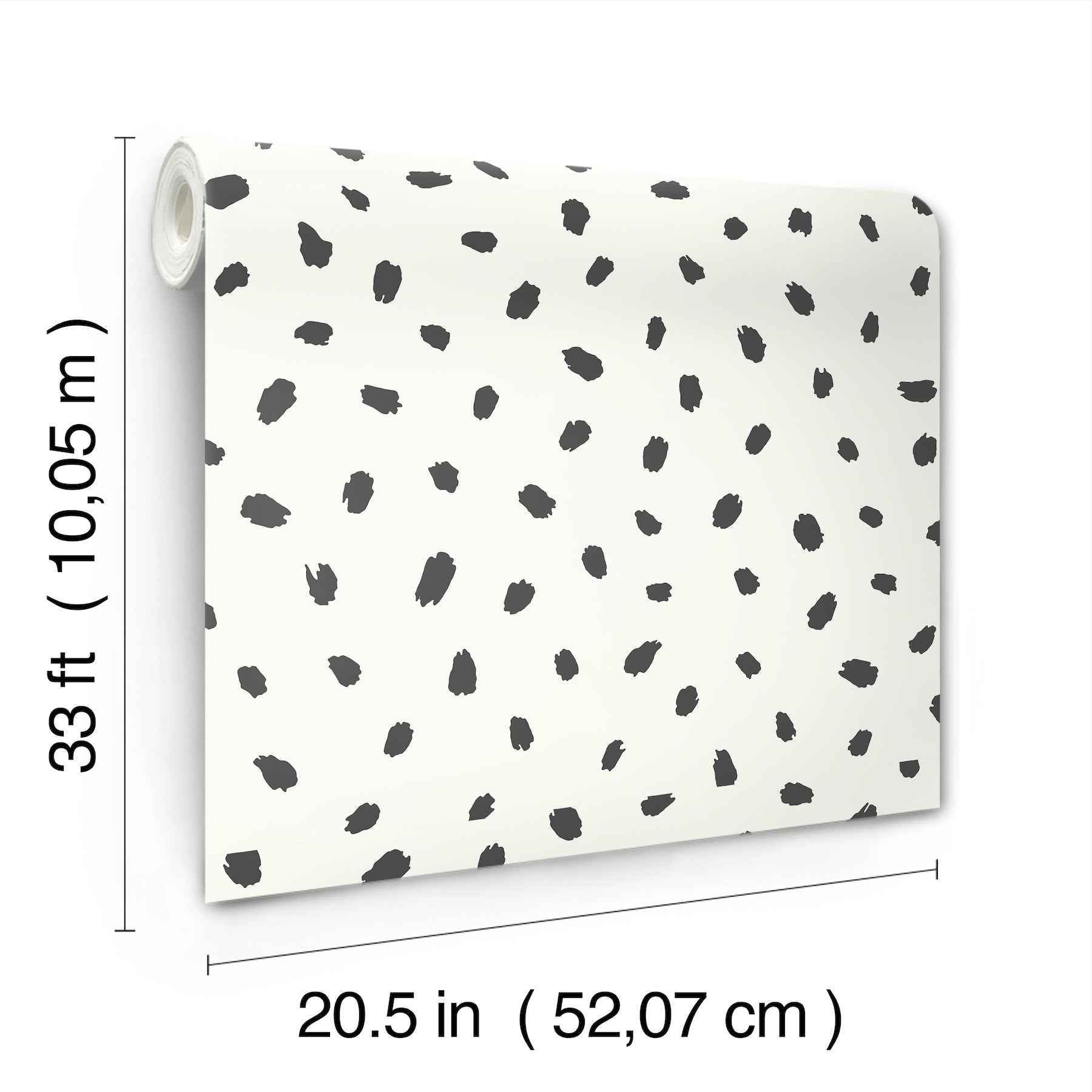 Animal Spots Black Polka Dot Wallpaper - York Wallcoverings - 4203-27542 - York Wallcoverings Wallpaper