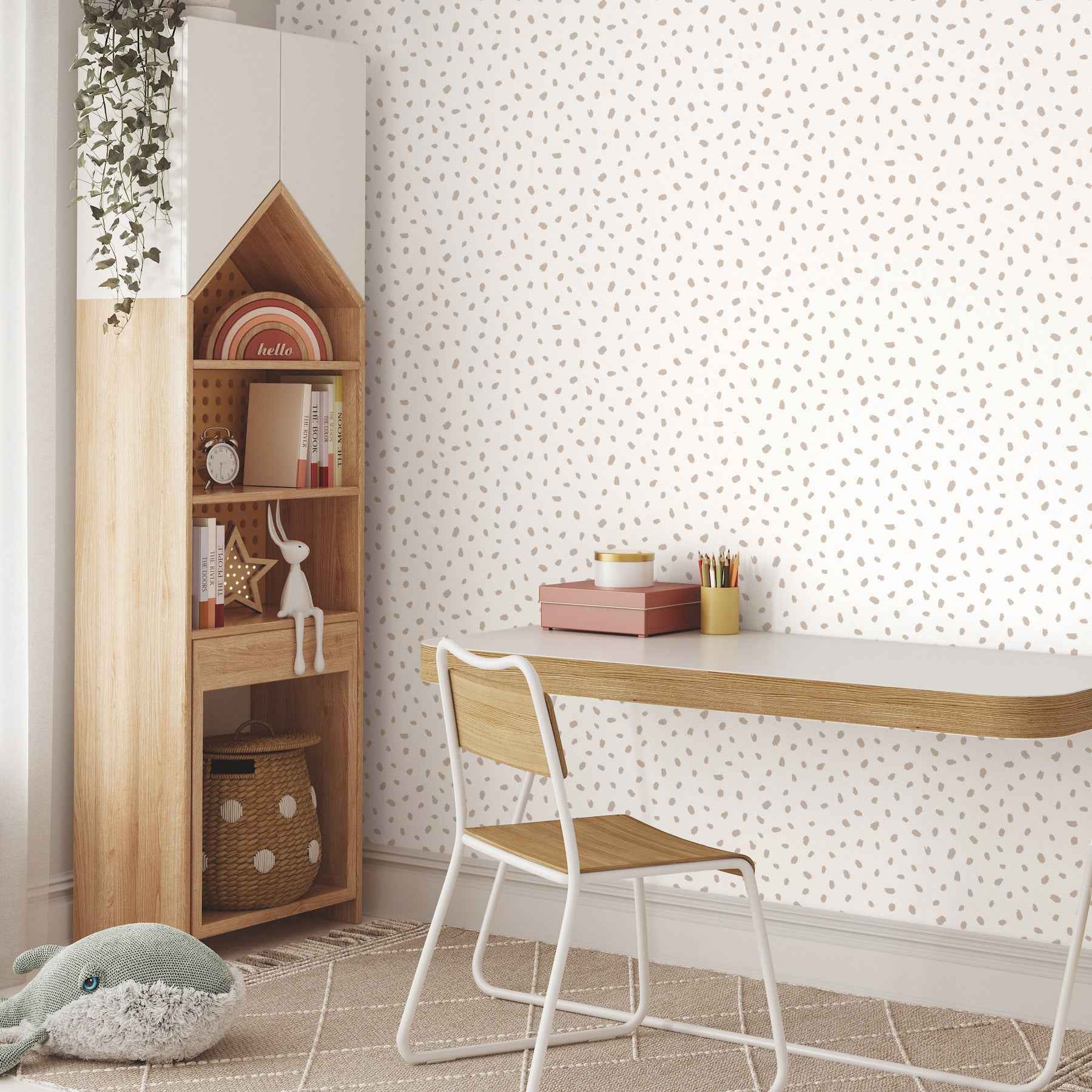 Animal Spots Taupe Polka Dot Wallpaper - York Wallcoverings - 4203-27543 - York Wallcoverings Wallpaper