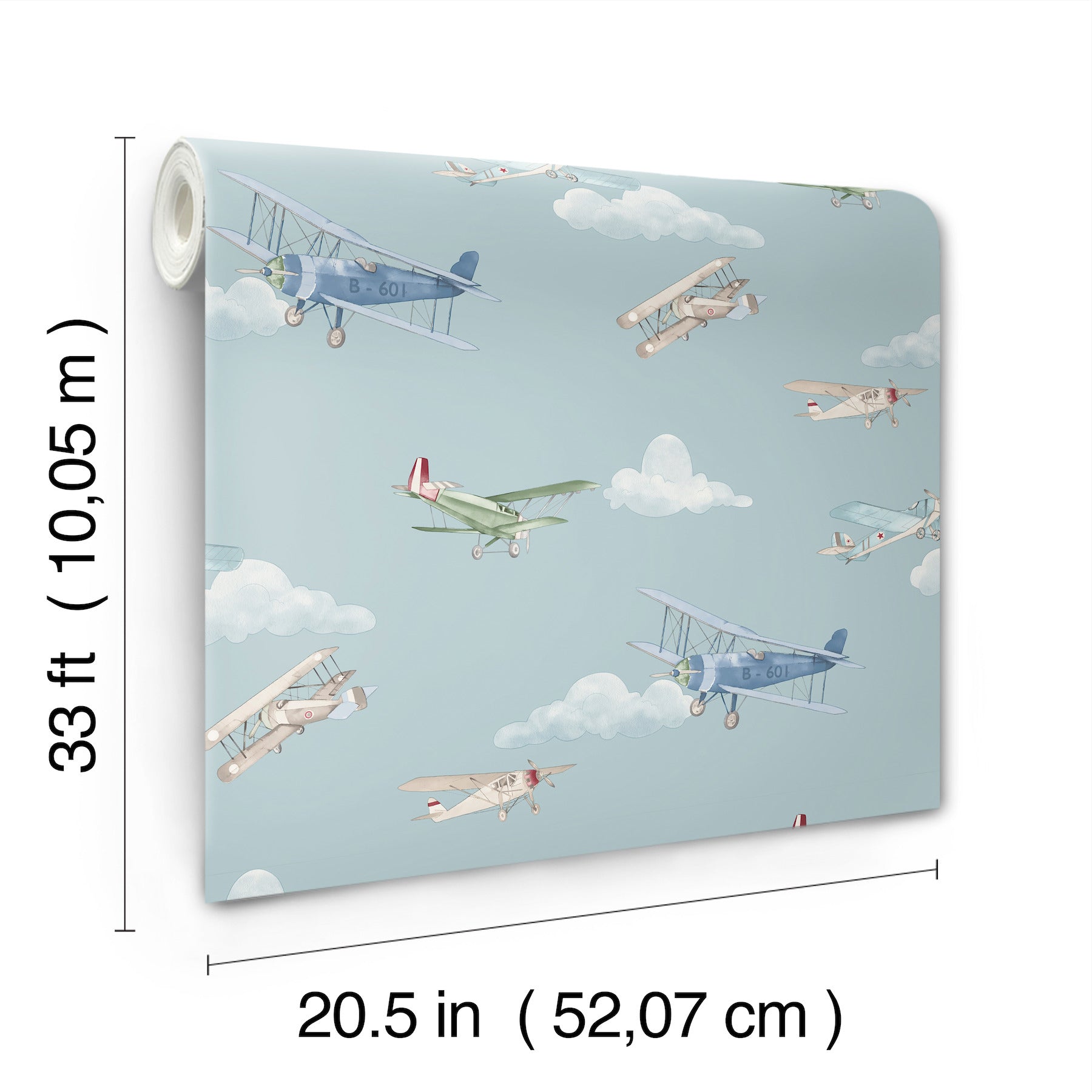 aeroplanes-blue-skies-wallpaper-york-wallcoverings-4203-27548 - York Wallcoverings Wallpaper