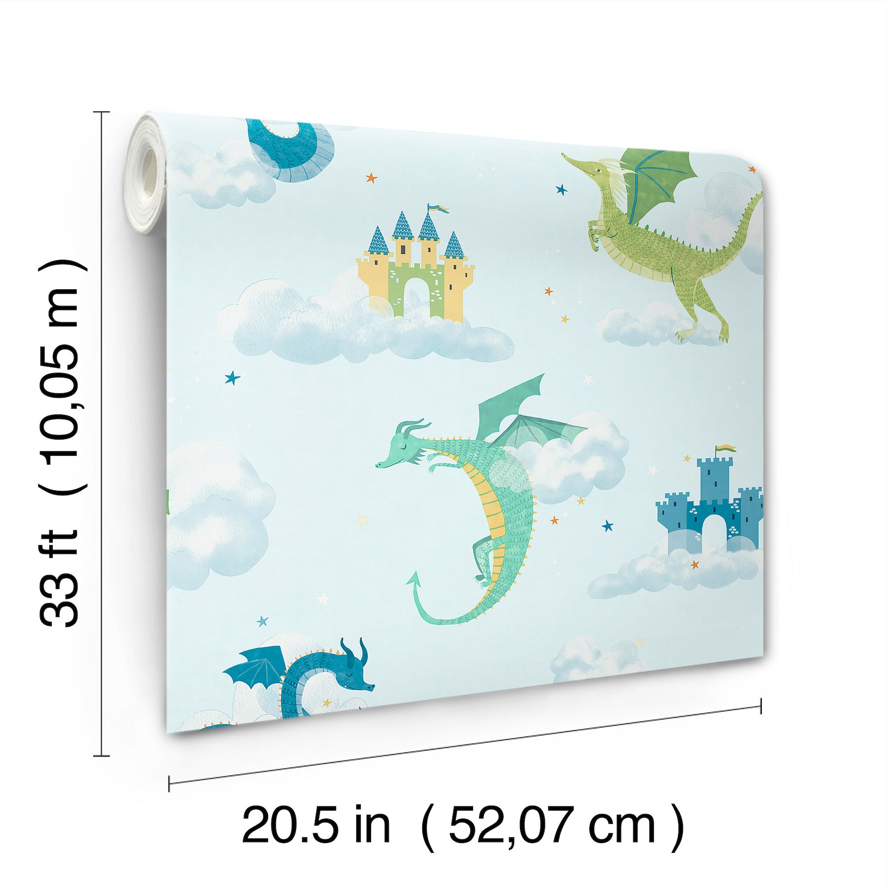 magical-dragons-blue-fantastical-wallpaper-york-wallcoverings-4203-27550 - York Wallpaper Wallpaper