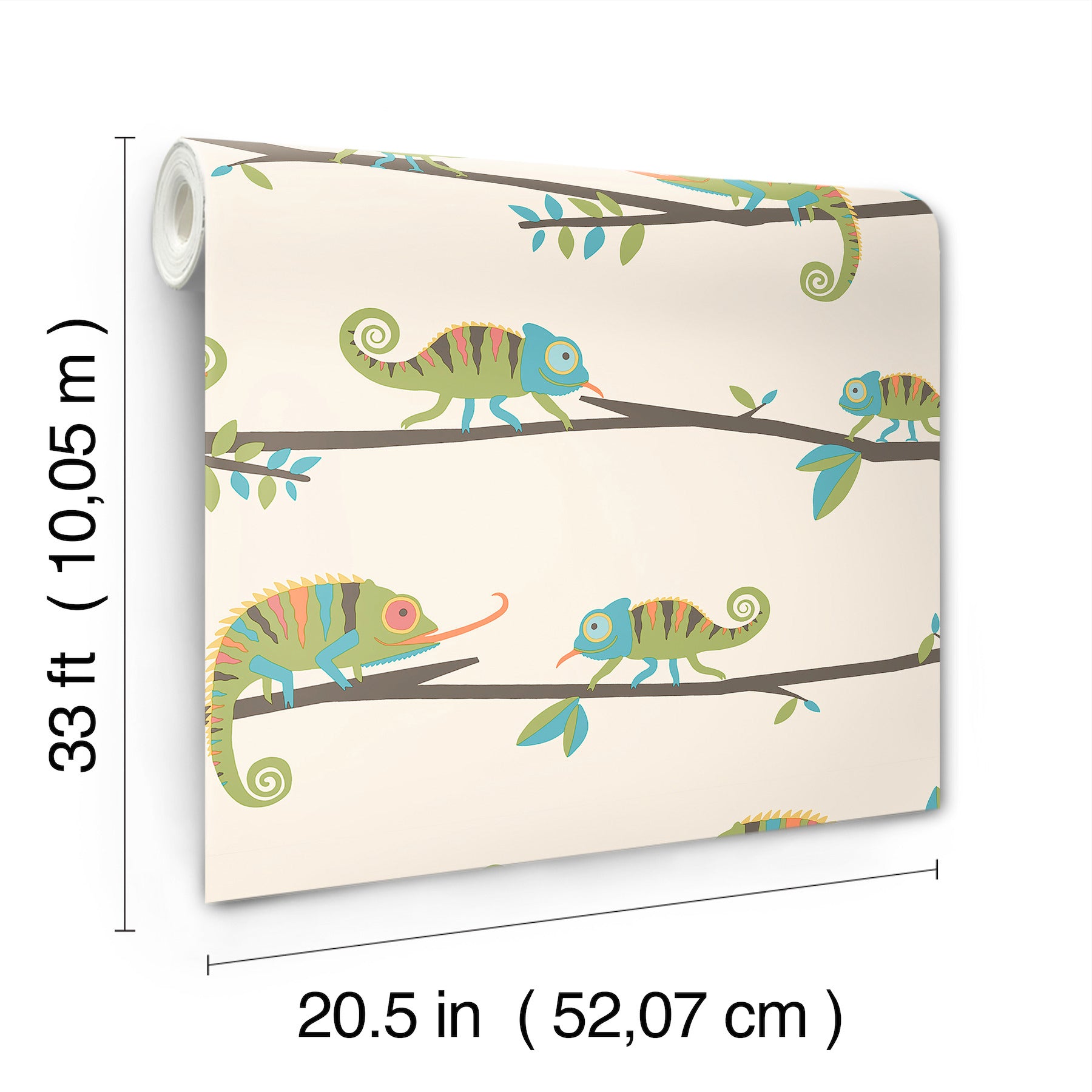 chameleon-family-green-canopy-stroll-wallpaper-york-wallcoverings-4203-27559 - York Wallcoverings Wallpaper