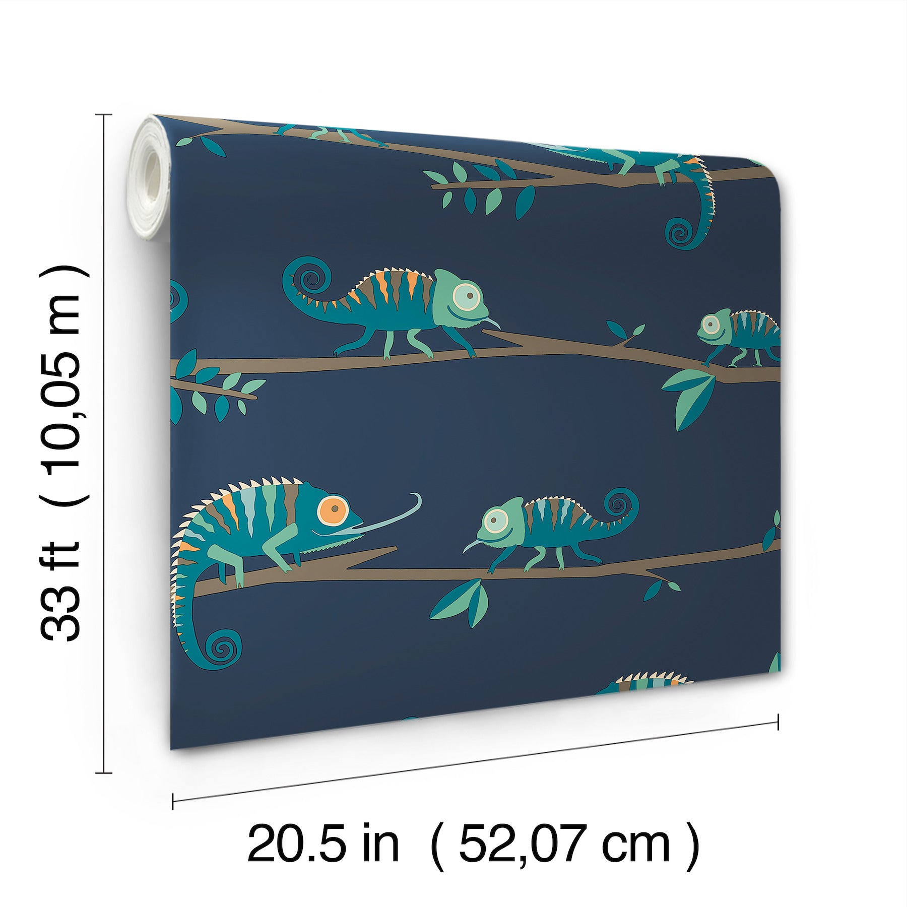 chameleon-family-navy-canopy-stroll-wallpaper-york-wallcoverings-4203-27560 - York Wallcoverings Wallpaper
