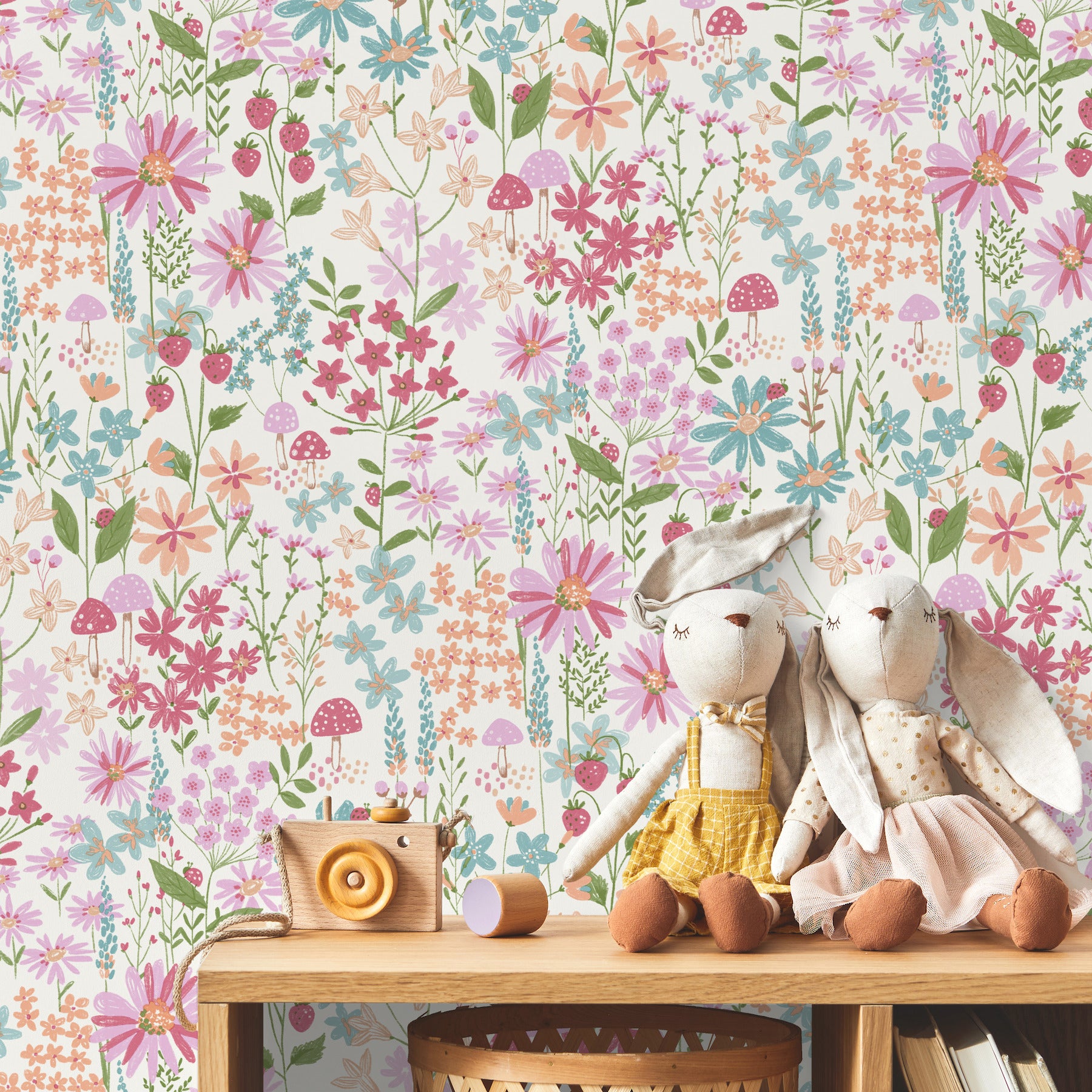flower-garden-pink-blossoms-wallpaper-york-wallcoverings-4203-27561 - York Wallpaper Wallpaper