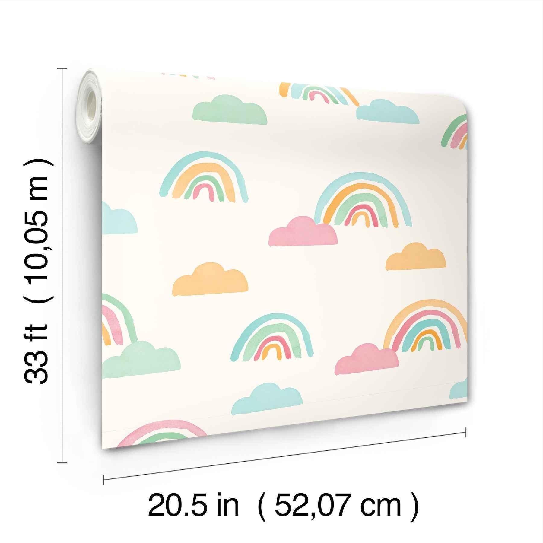 Over The Rainbow Multicolor Painted Skies Wallpaper - York Wallcoverings - 4203-27562 - York Wallcoverings Wallpaper