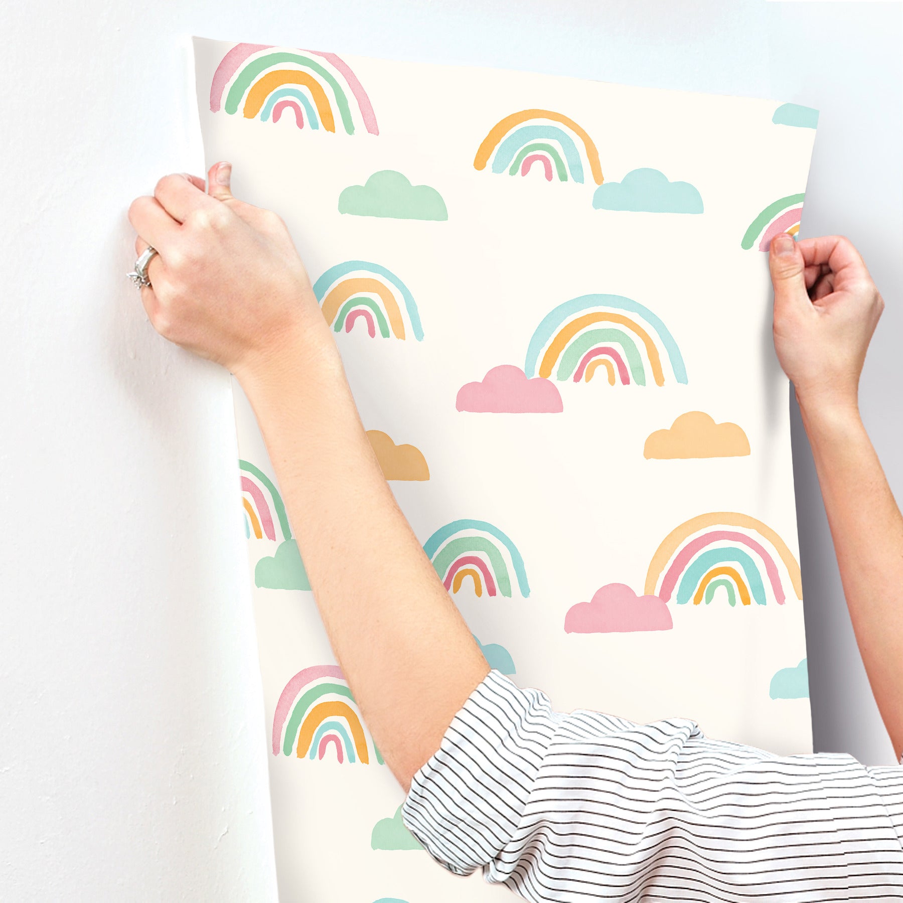 over-the-rainbow-multicolor-painted-skies-wallpaper-york-wallcoverings-4203-27562 - York Wallcoverings Wallpaper