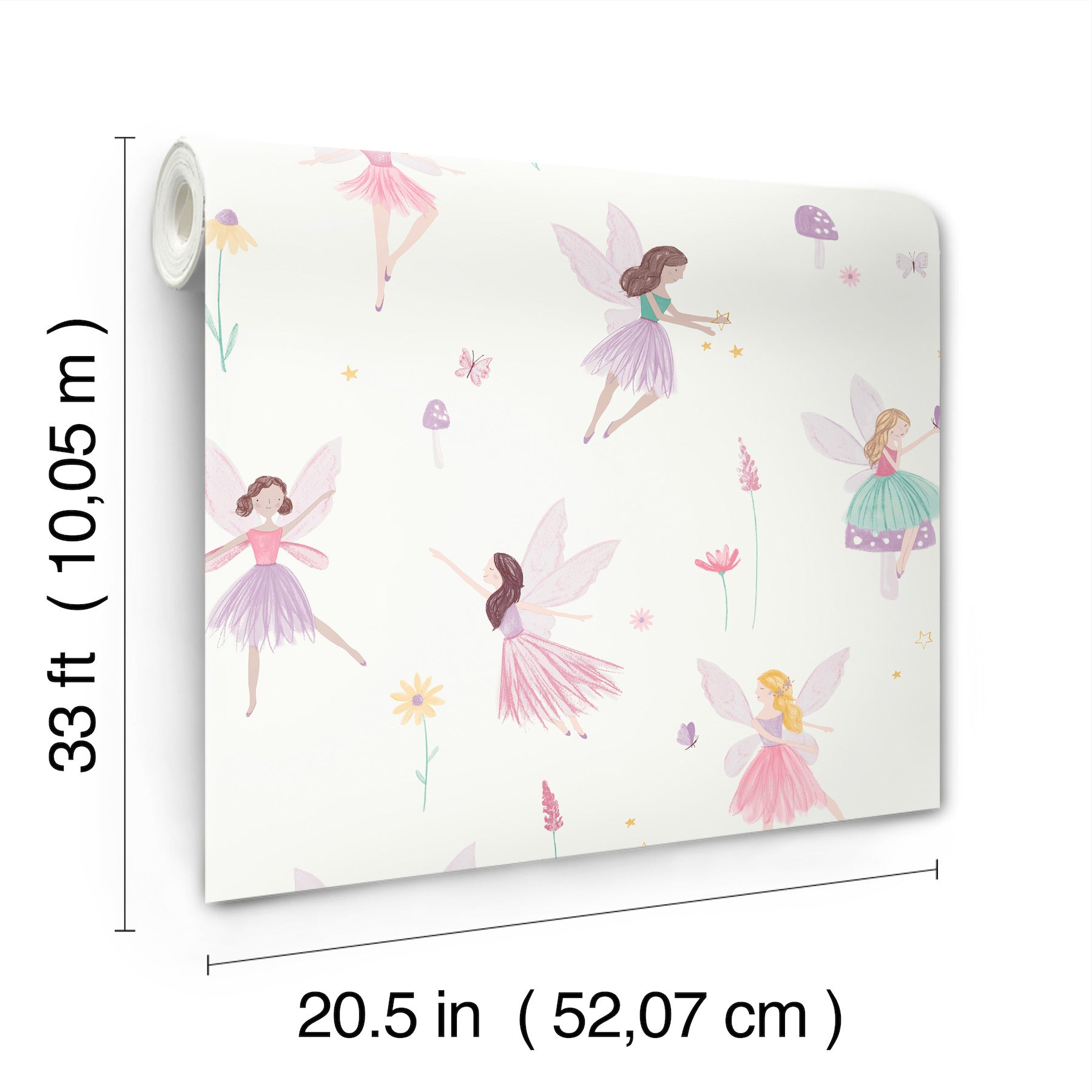 fairy-friends-pink-enchanting-wallpaper-york-wallcoverings-4203-27563 - York Wallcoverings Wallpaper
