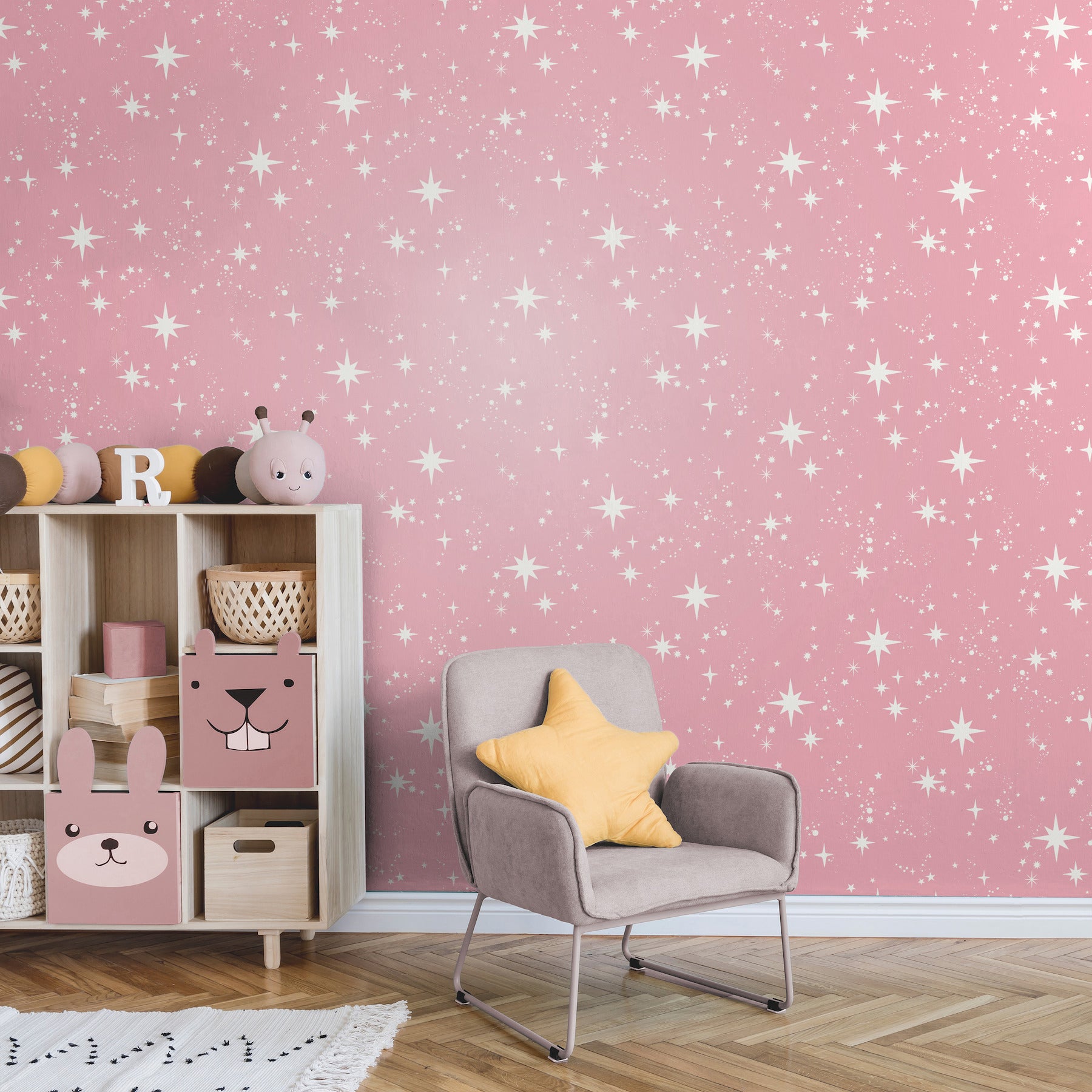 twinkle-pink-starry-skies-wallpaper-york-wallcoverings-4203-27566 - York Wallcoverings Papel pintado