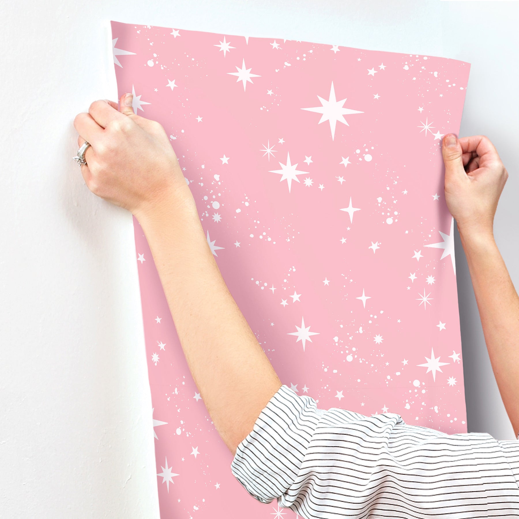 twinkle-pink-starry-skies-wallpaper-york-wallcoverings-4203-27566 - York Wallcoverings Papel pintado