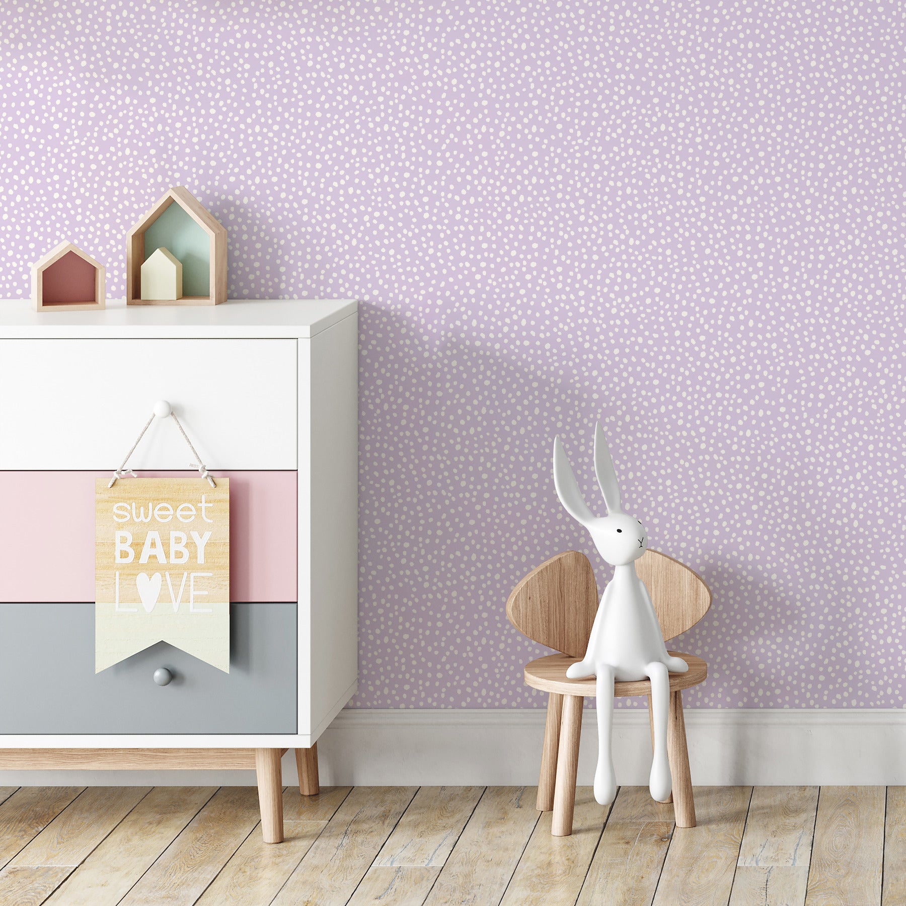 dotty-lavender-petite-polka-dot-wallpaper-york-wallcoverings-4203-27579 - York Wallcoverings Wallpaper