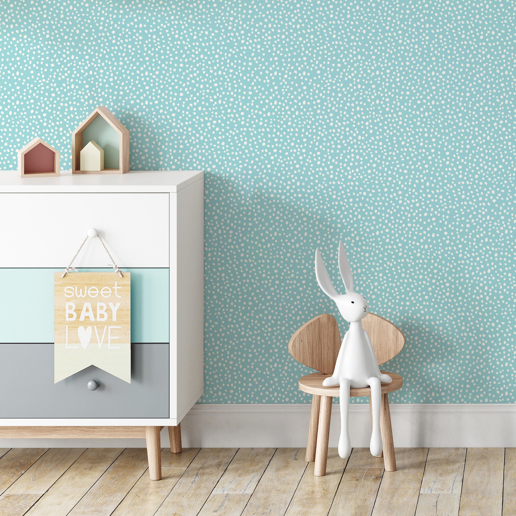 dotty-light-blue-petite-polka-dot-wallpaper-york-wallcoverings-4203-27580 - York Wallcoverings Papel pintado