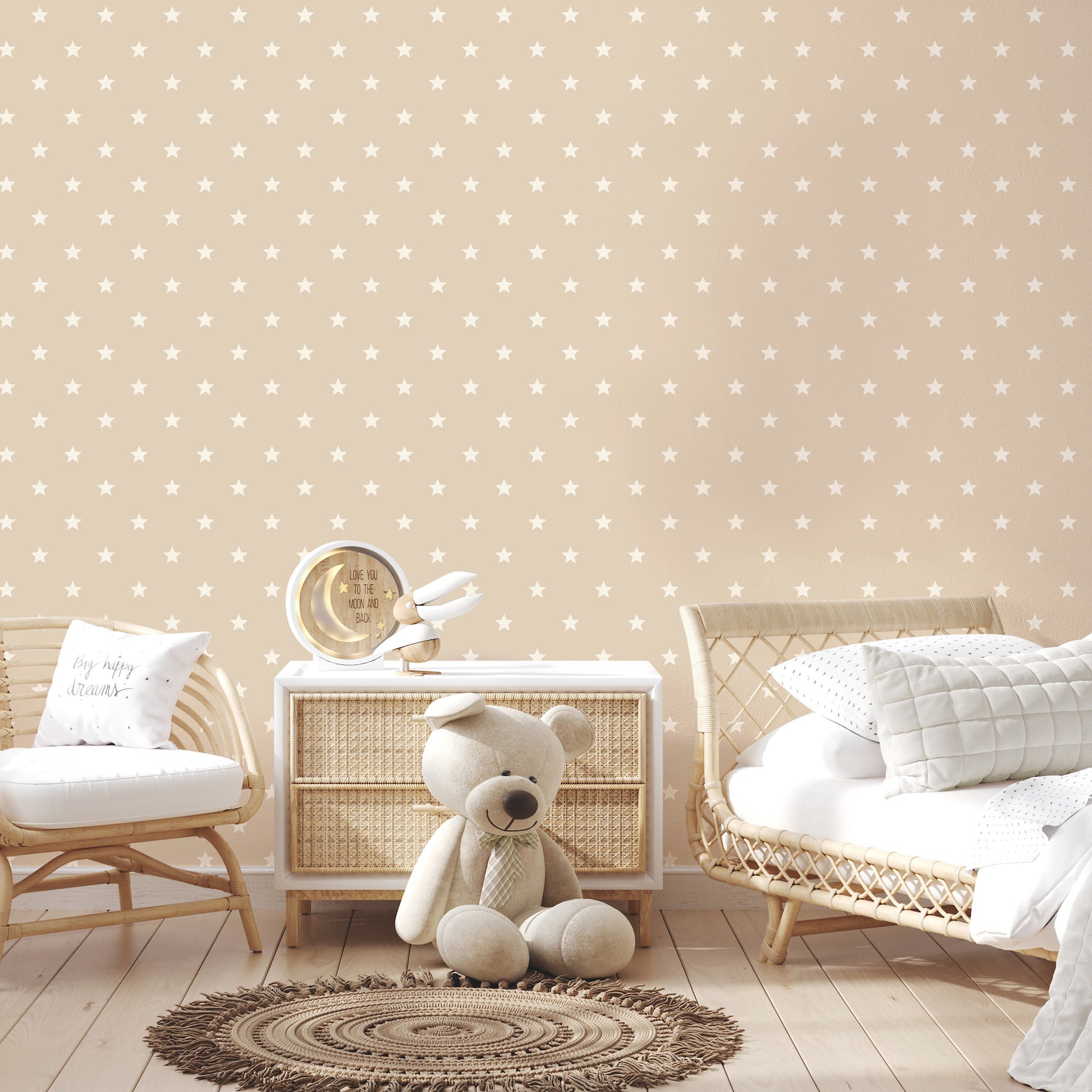 starry-motif-light-brown-geometric-wallpaper-york-wallcoverings-4203-27581 - York Wallcoverings Wallpaper