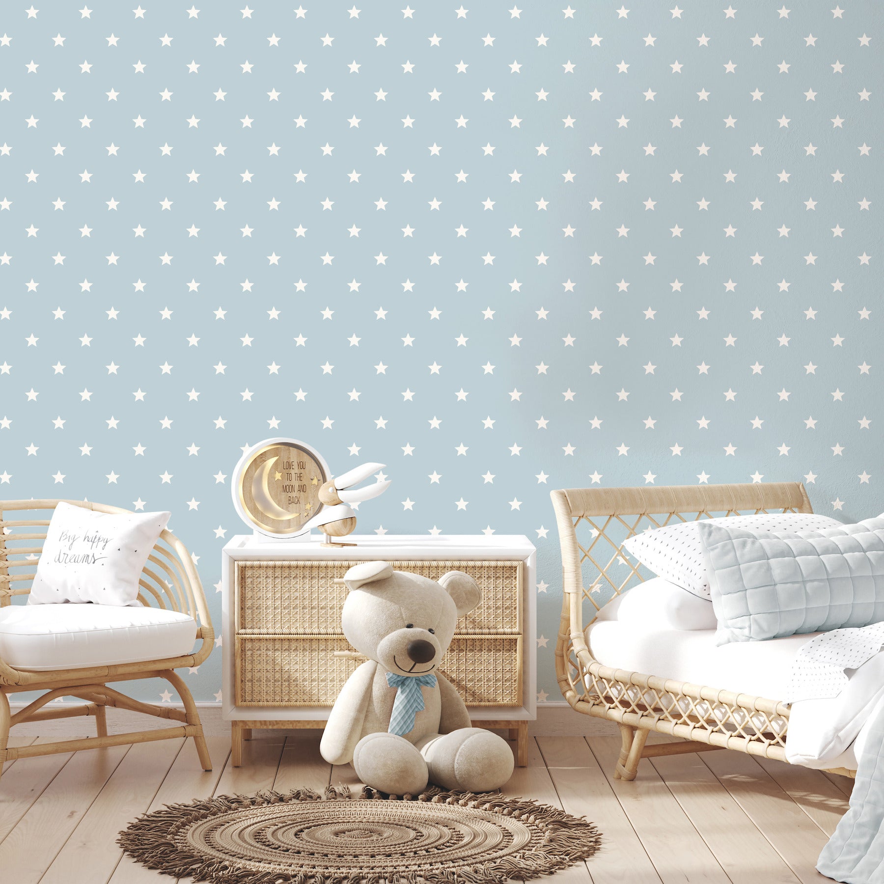 starry-motif-light-blue-geometric-wallpaper-york-wallcoverings-4203-27583 - York Wallcoverings Wallpaper