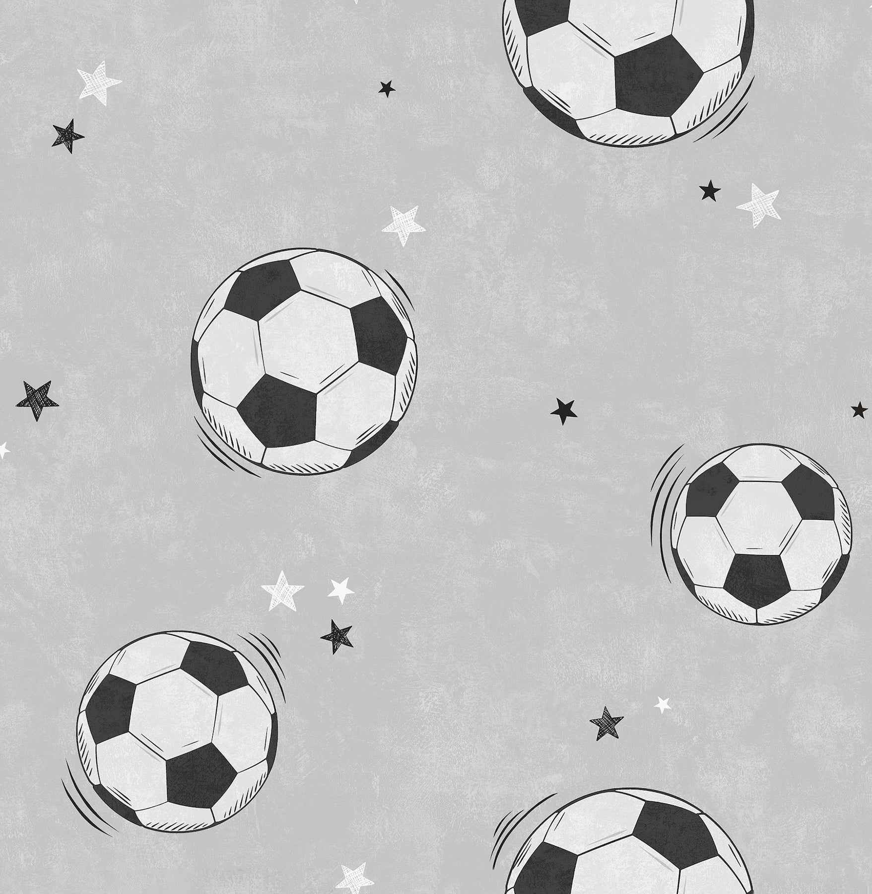 Footballs Grey Soccer Wallpaper - York Wallcoverings - 4203-27590 - York Wallcoverings Wallpaper