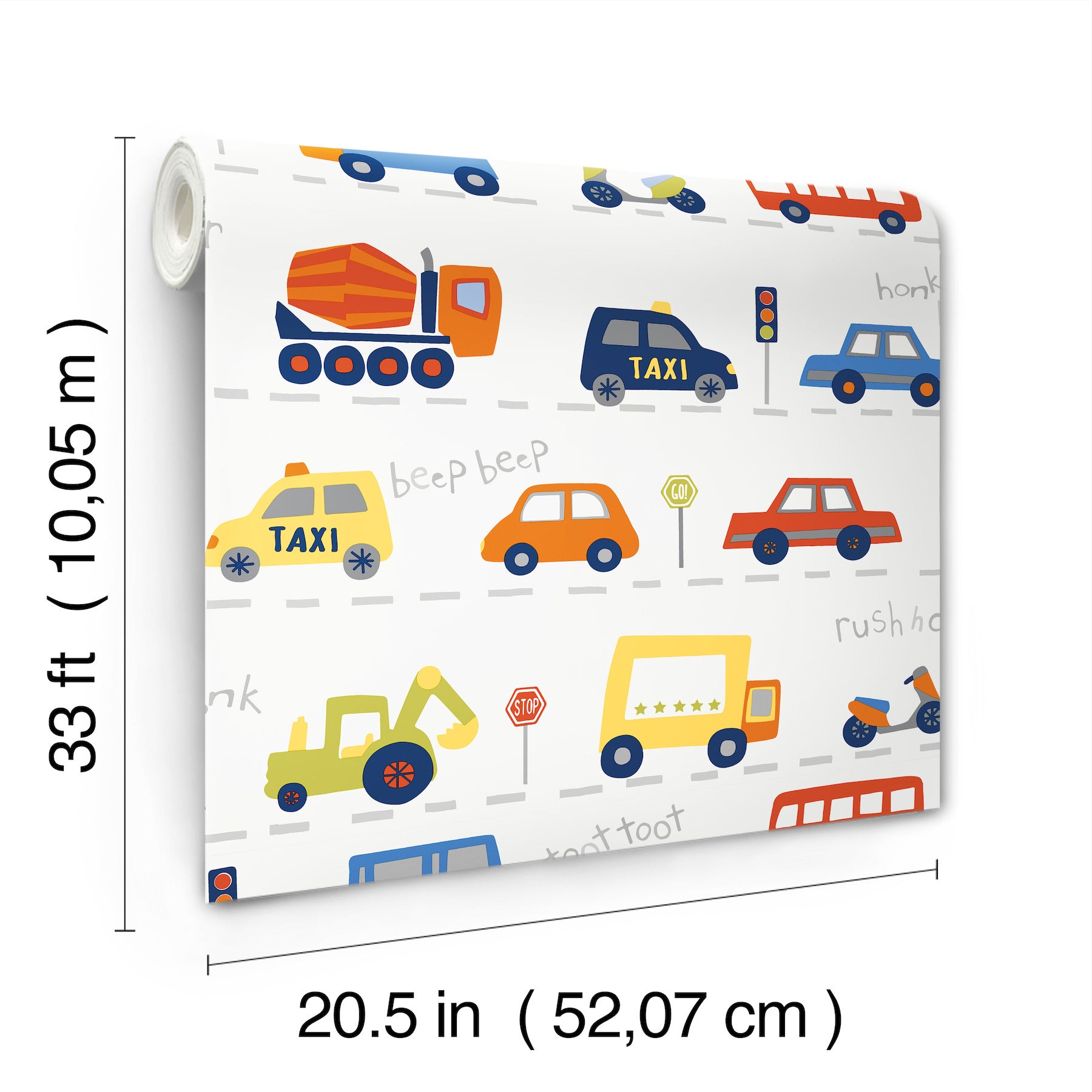 road-traffic-red-cars-wallpaper-york-wallcoverings-4203-27593 - York Wallcoverings Wallpaper