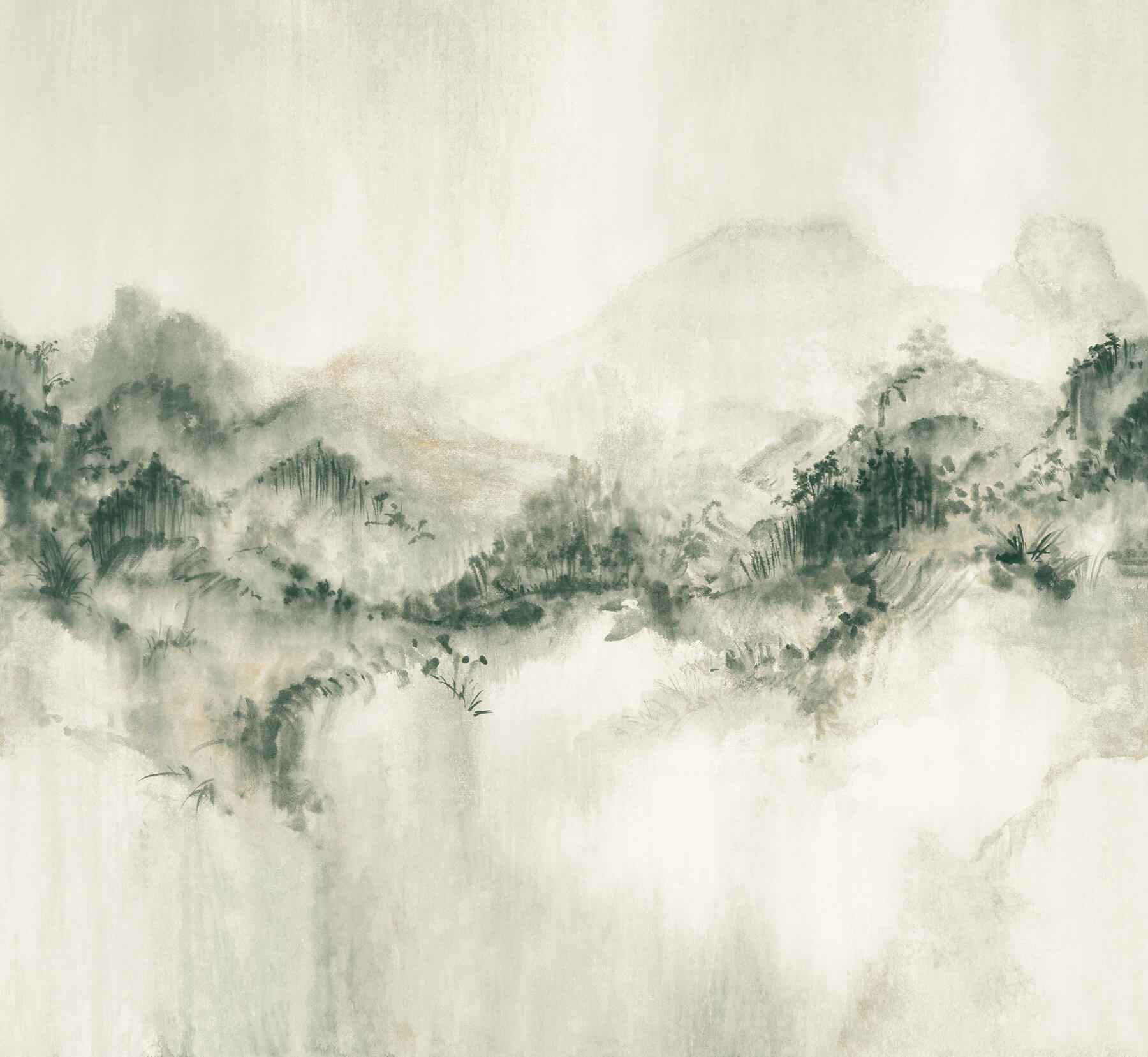 Mystic Overlook Green Wall Mural - York Wallcoverings - VR1521M - York Wallcoverings Wallpaper