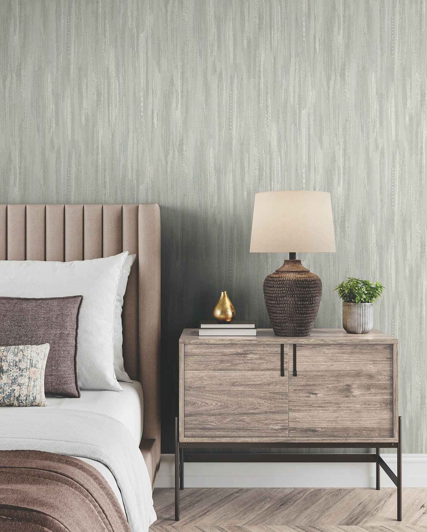 Tribeca Aqua Texture Stripe Wallpaper - York Wallcoverings - VR1526