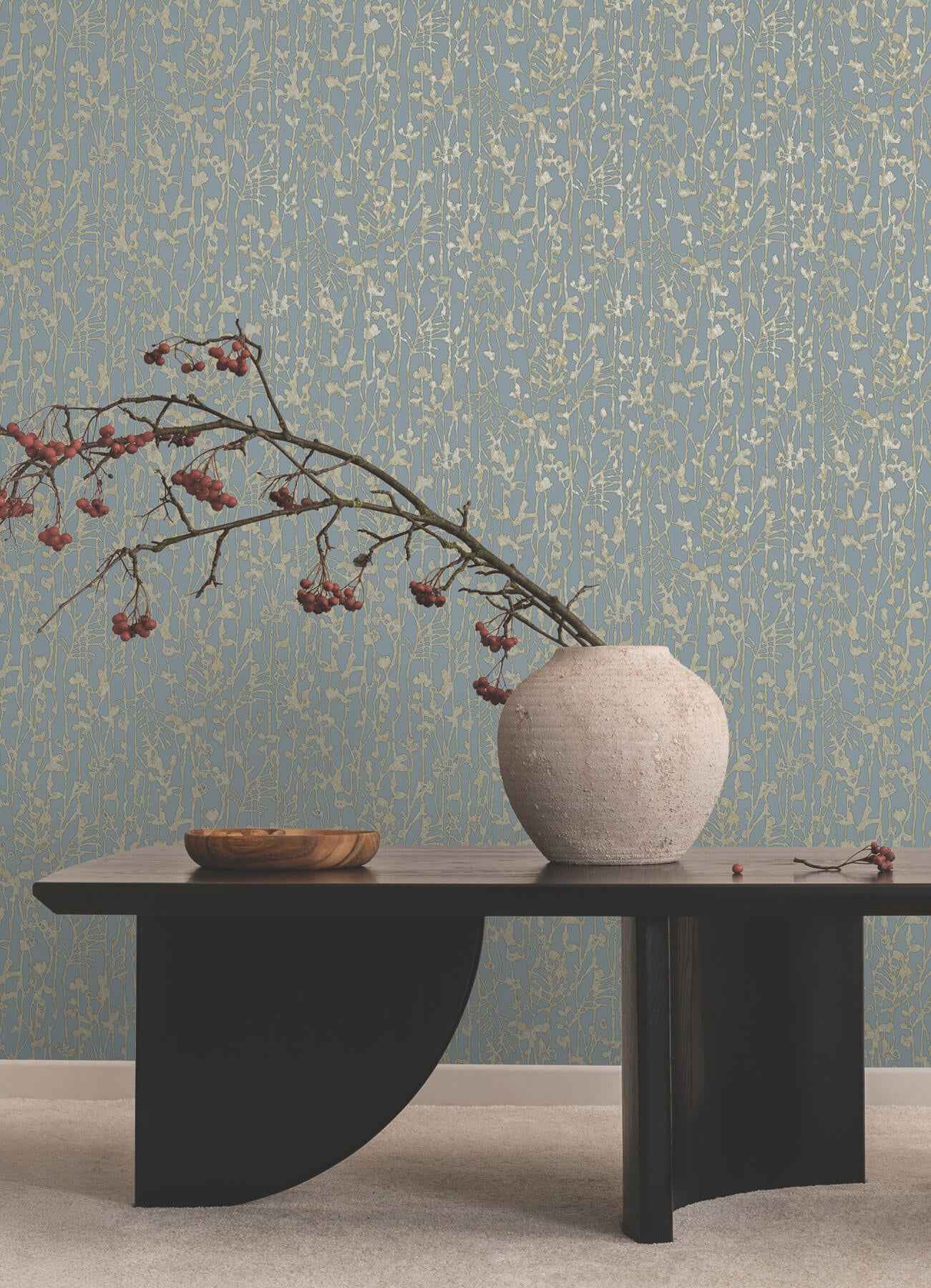 Filigree Light Blue Abstract Wallpaper - York Wallcoverings - VR1557