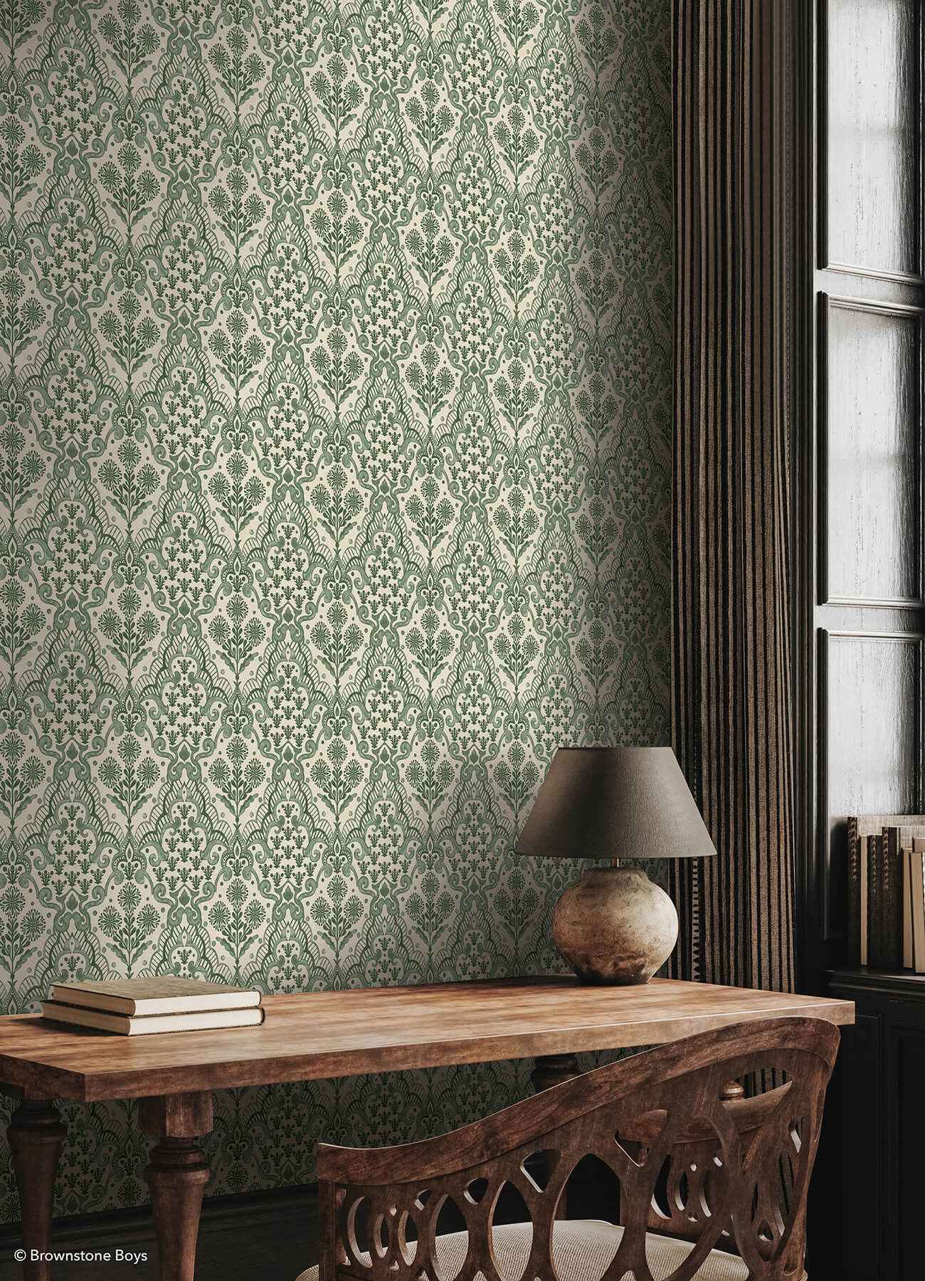 Brownstone Blooms Forest Peel and Stick - York Wallcoverings - BBS6549 - York Wallcoverings Wallpaper