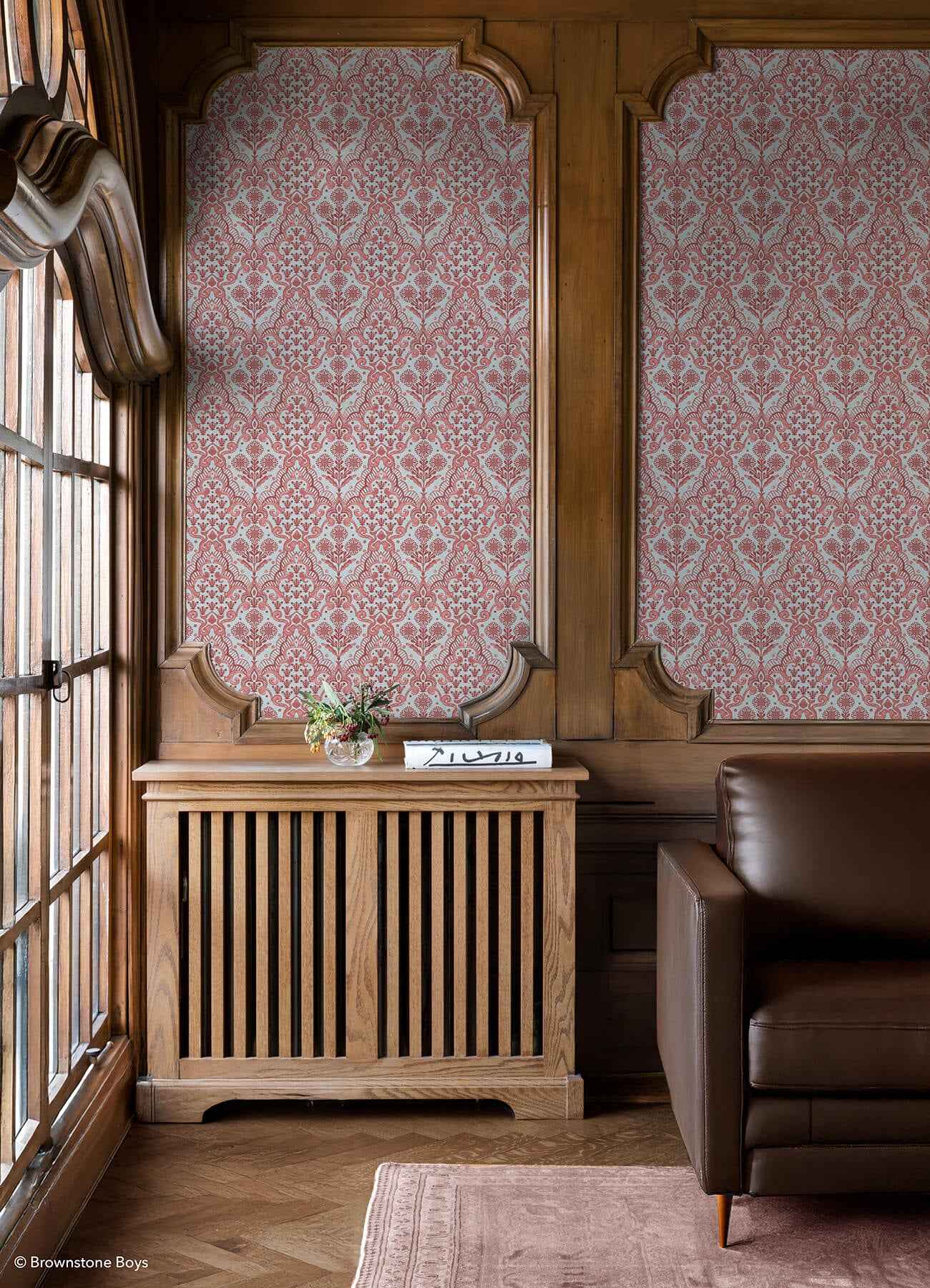 Brownstone Blooms Brick and Sky Peel and Stick Wallpaper - York Wallcoverings - BBS6550 - York Wallcoverings Wallpaper