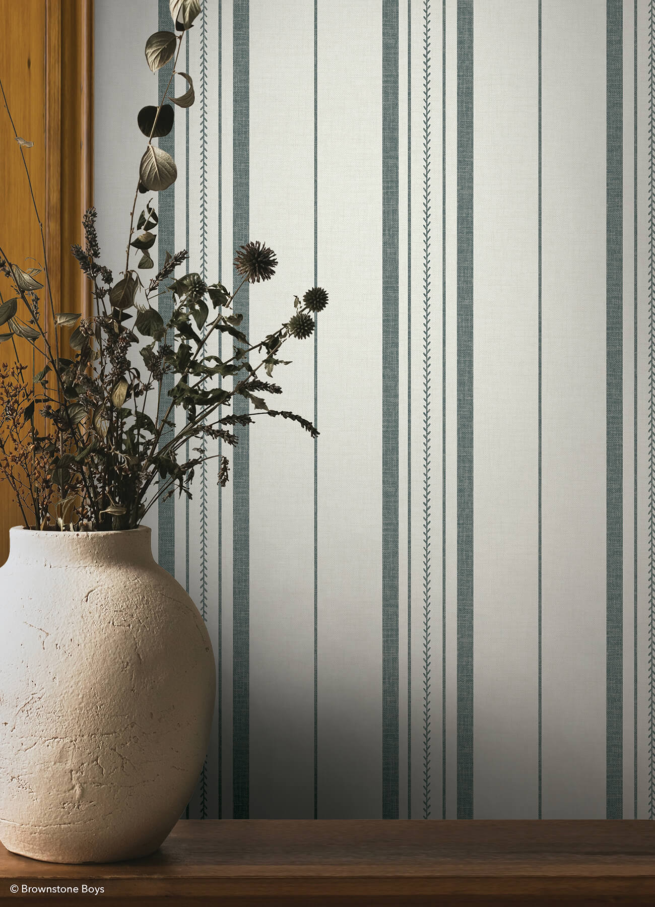 townhouse-stripe-dusk-peel-and-stick-wallpaper-york-wallcoverings-bbs6554 - York Wallcoverings Wallpaper
