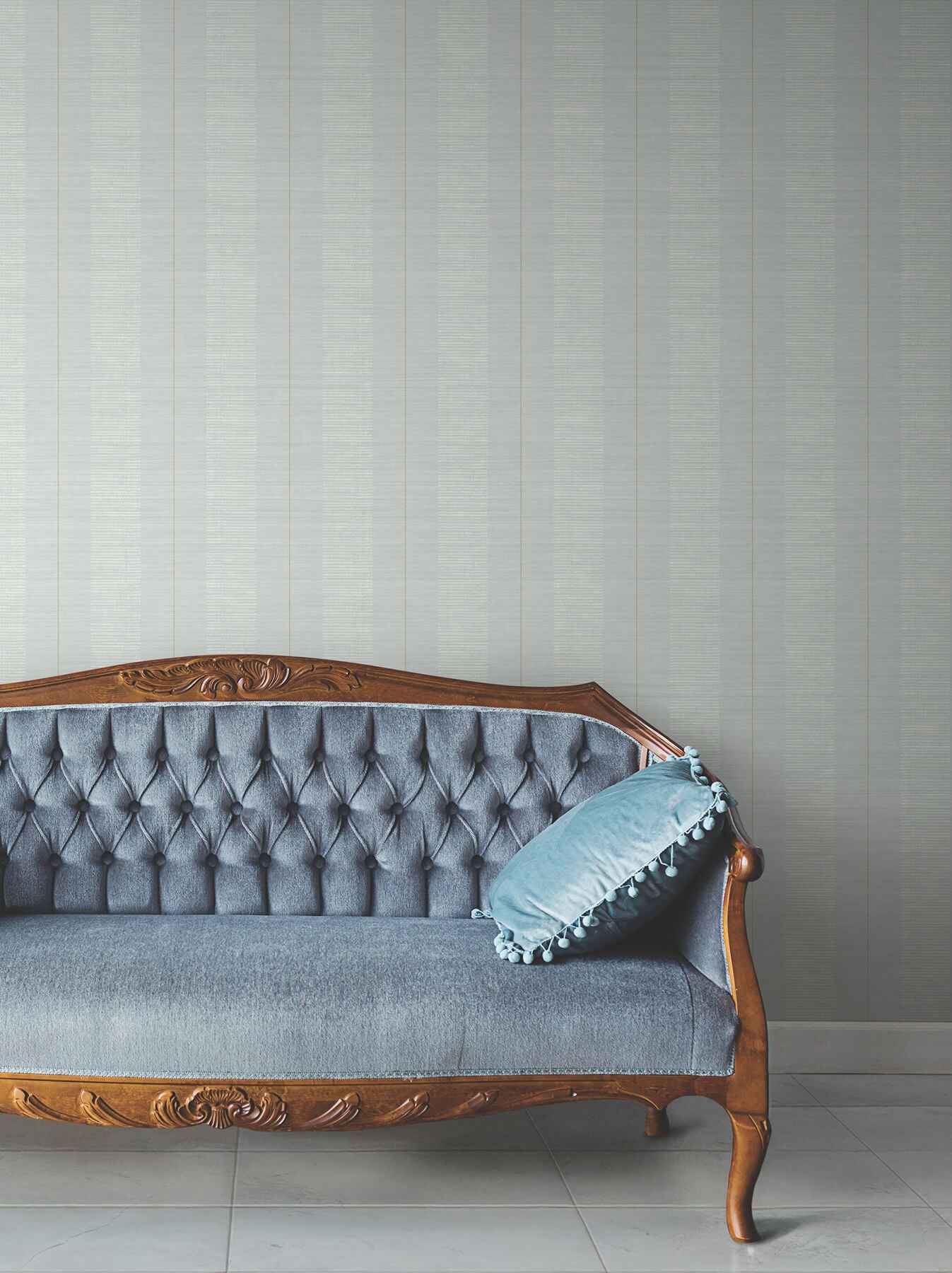 Colbert Stripe Light Blue Textured Wallpaper - York Wallcoverings - LL3210 - York Wallcoverings Wallpaper