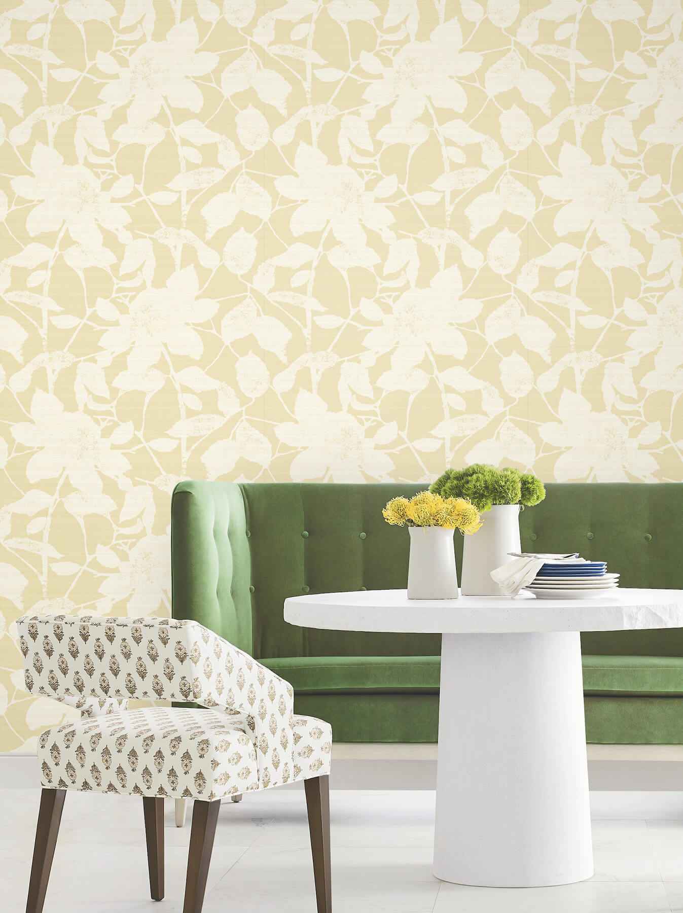 Solange Butter Botanical Wallpaper - York Wallcoverings - LL3215 - York Wallcoverings Wallpaper