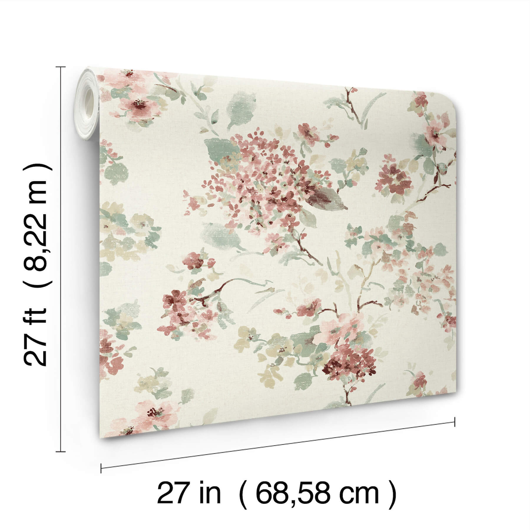 veiled-garden-rose-floral-wallpaper-york-wallcoverings-ll3230 - York Wallcoverings Wallpaper