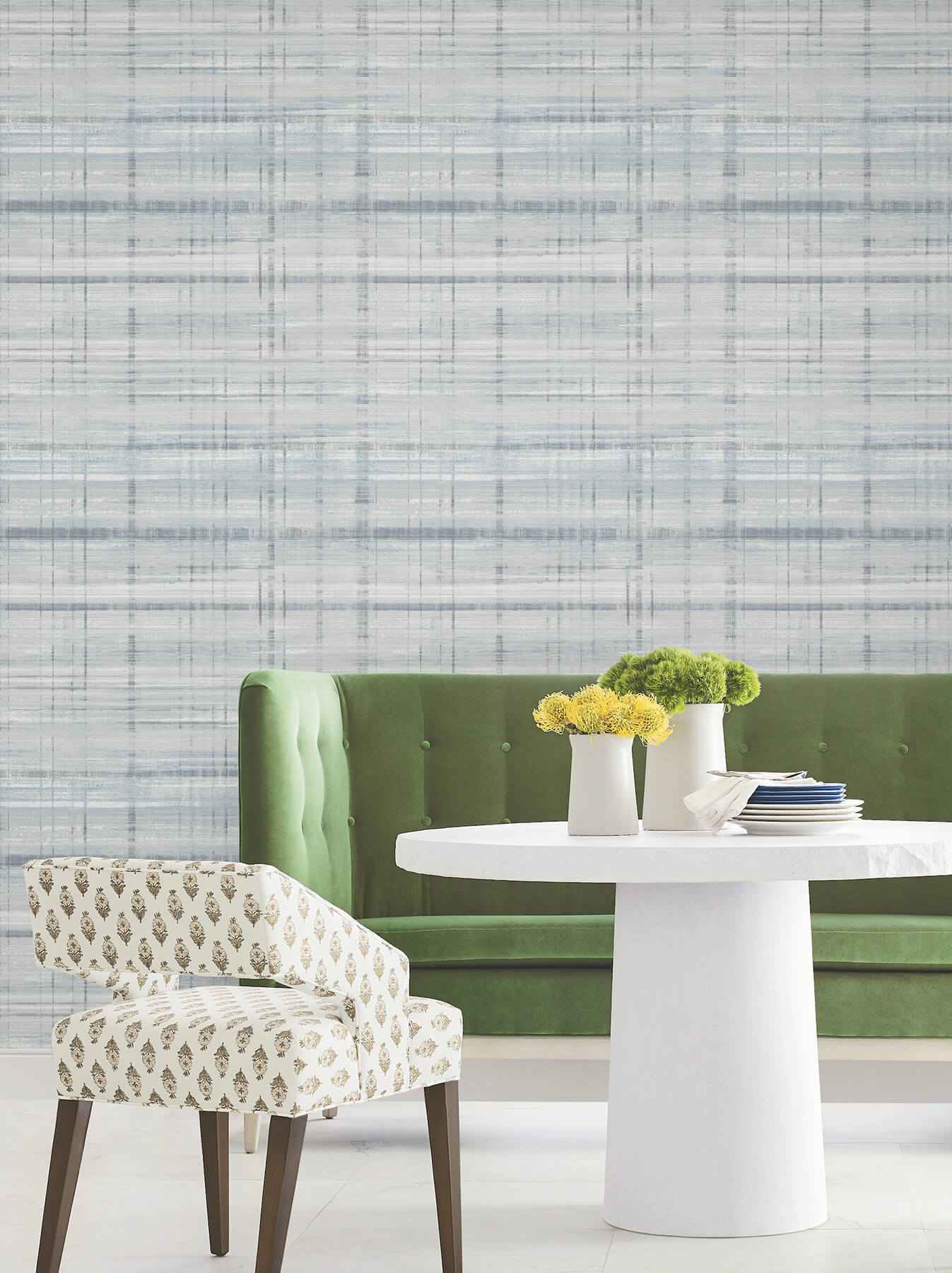Vanishing Point Blue Striated Wallpaper - York Wallcoverings - LL3245 - York Wallcoverings Wallpaper